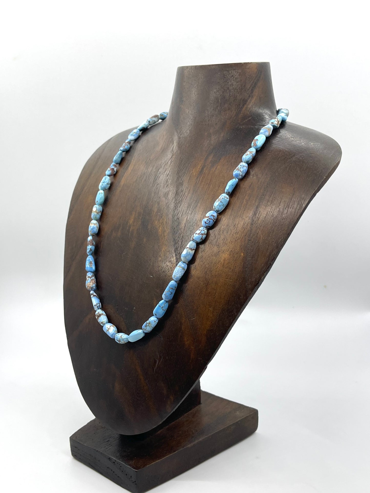 19" Golden Hills Nugget Turquoise Necklace