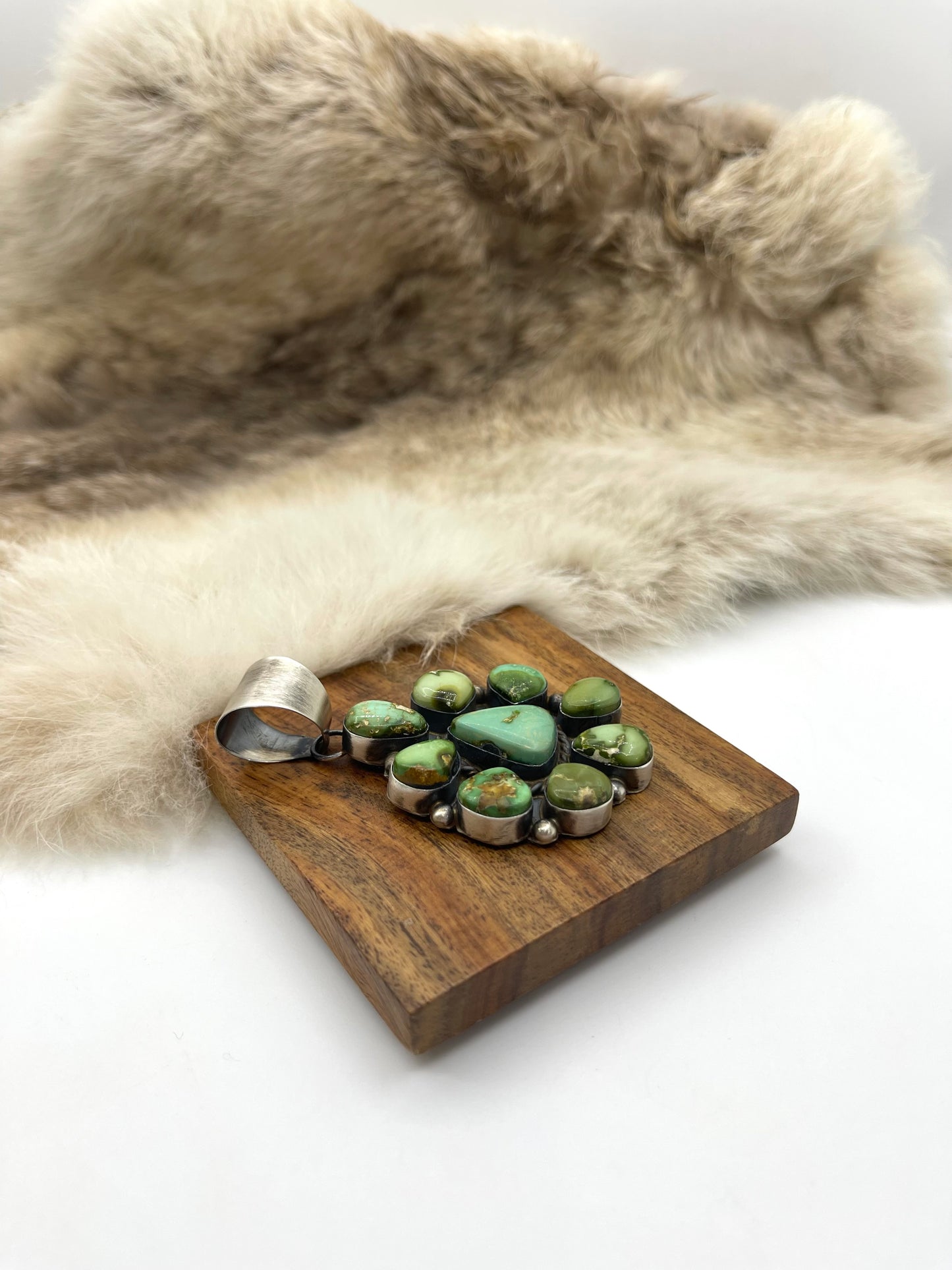 Sonoran Gold Cluster Pendant by Alford Henry, Navajo 15mm Bail