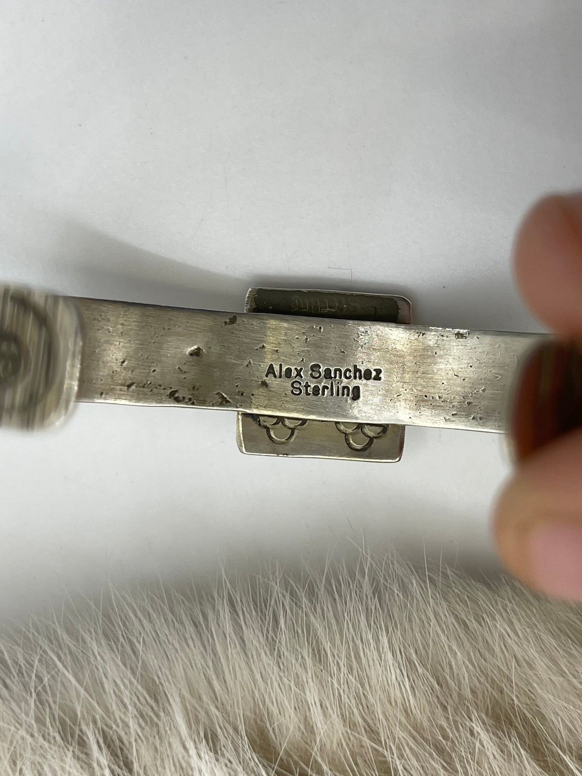 6”-7” Dragonfly Mini Petroglyph Cuff by Alex Sanchez, Navajo