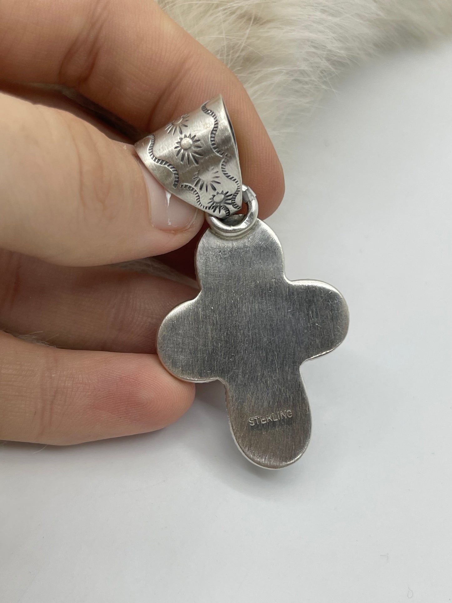 4 Stone Golden Hills Turquoise Cross Pendant