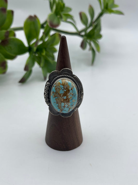 7.0 Oval #8 Turquoise Ring