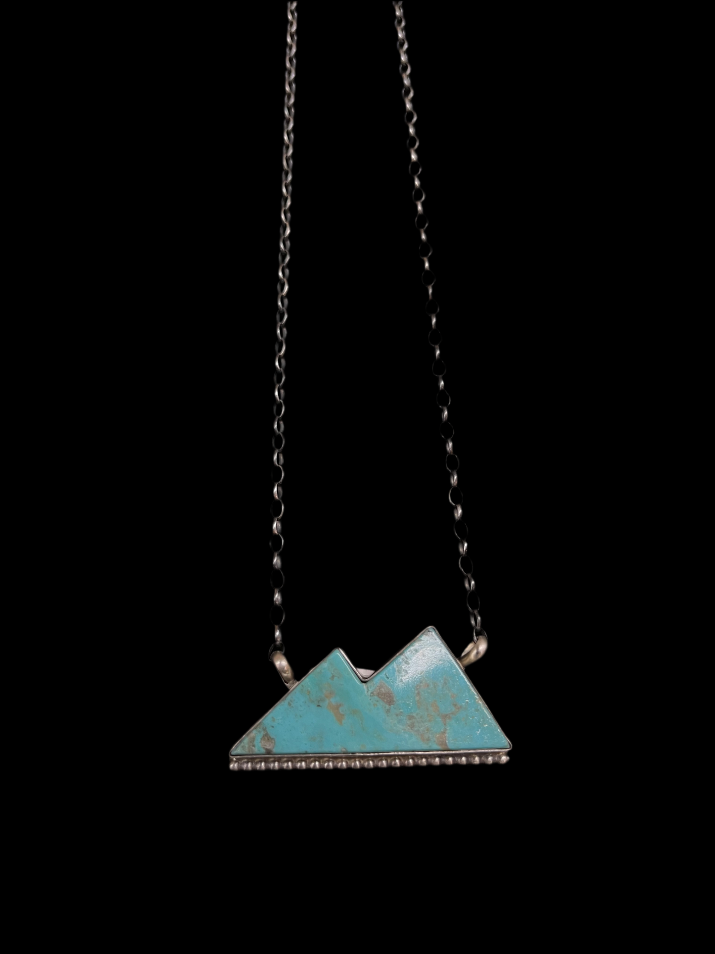 18" Kingman Turquoise Necklace by Augustine Largo, Navajo