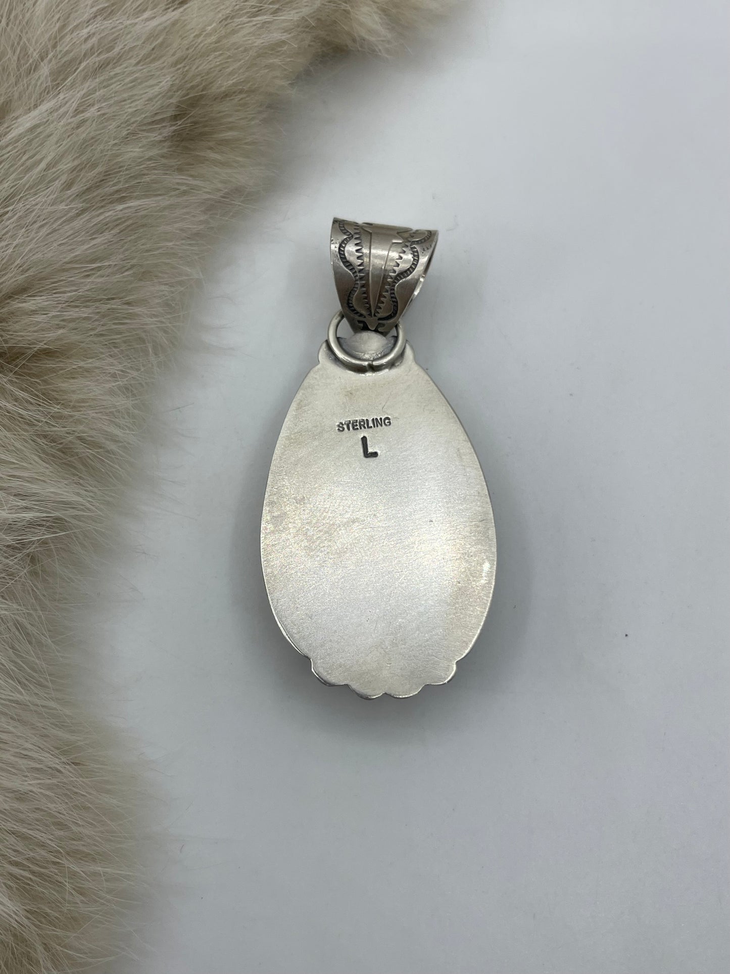 Rhodochrosite Pendant by Jeff Largo, Navajo