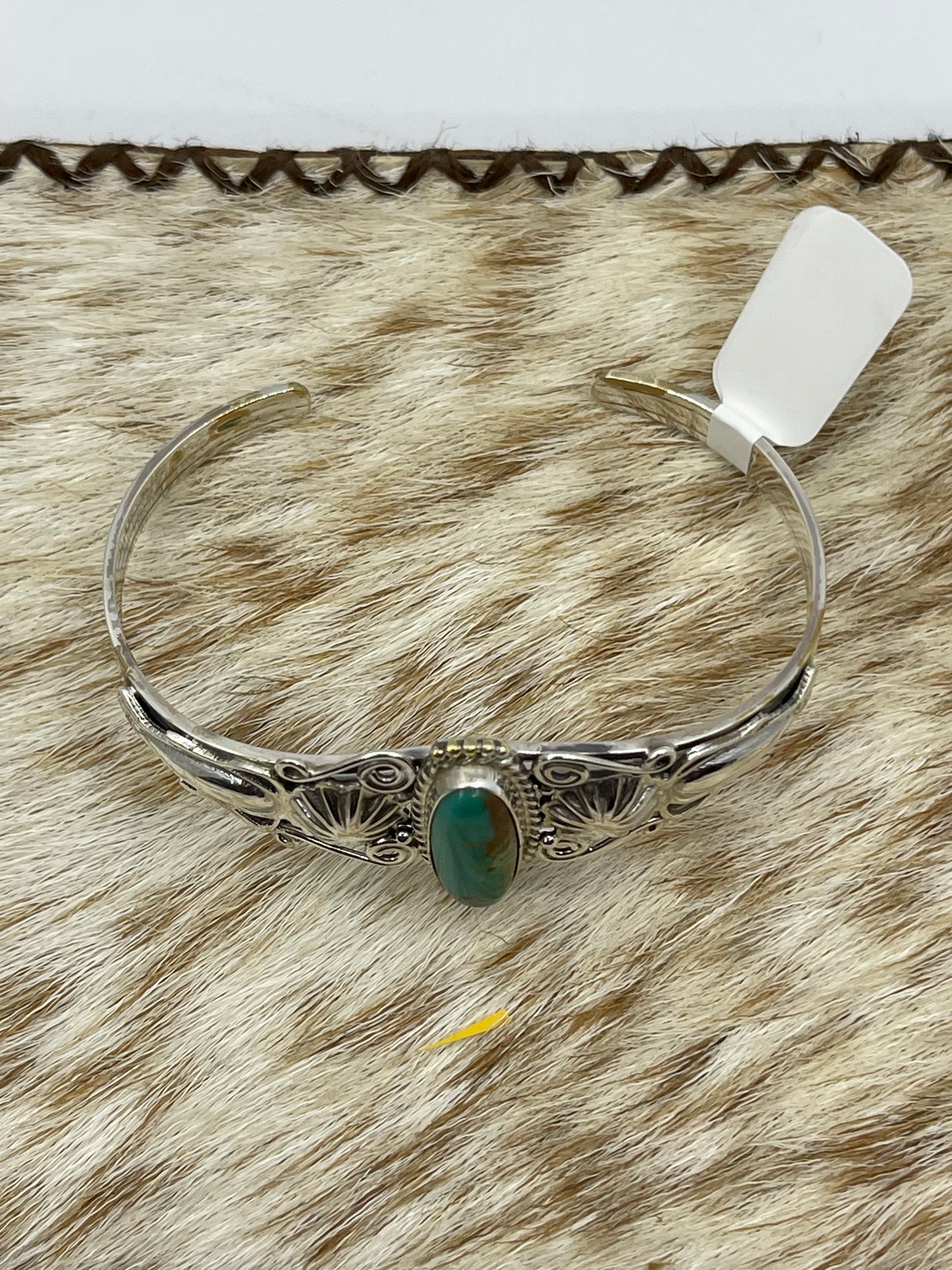 5 1/2”-7” Royston Turquoise Oval Cuff by Darrell Morgan, Navajo