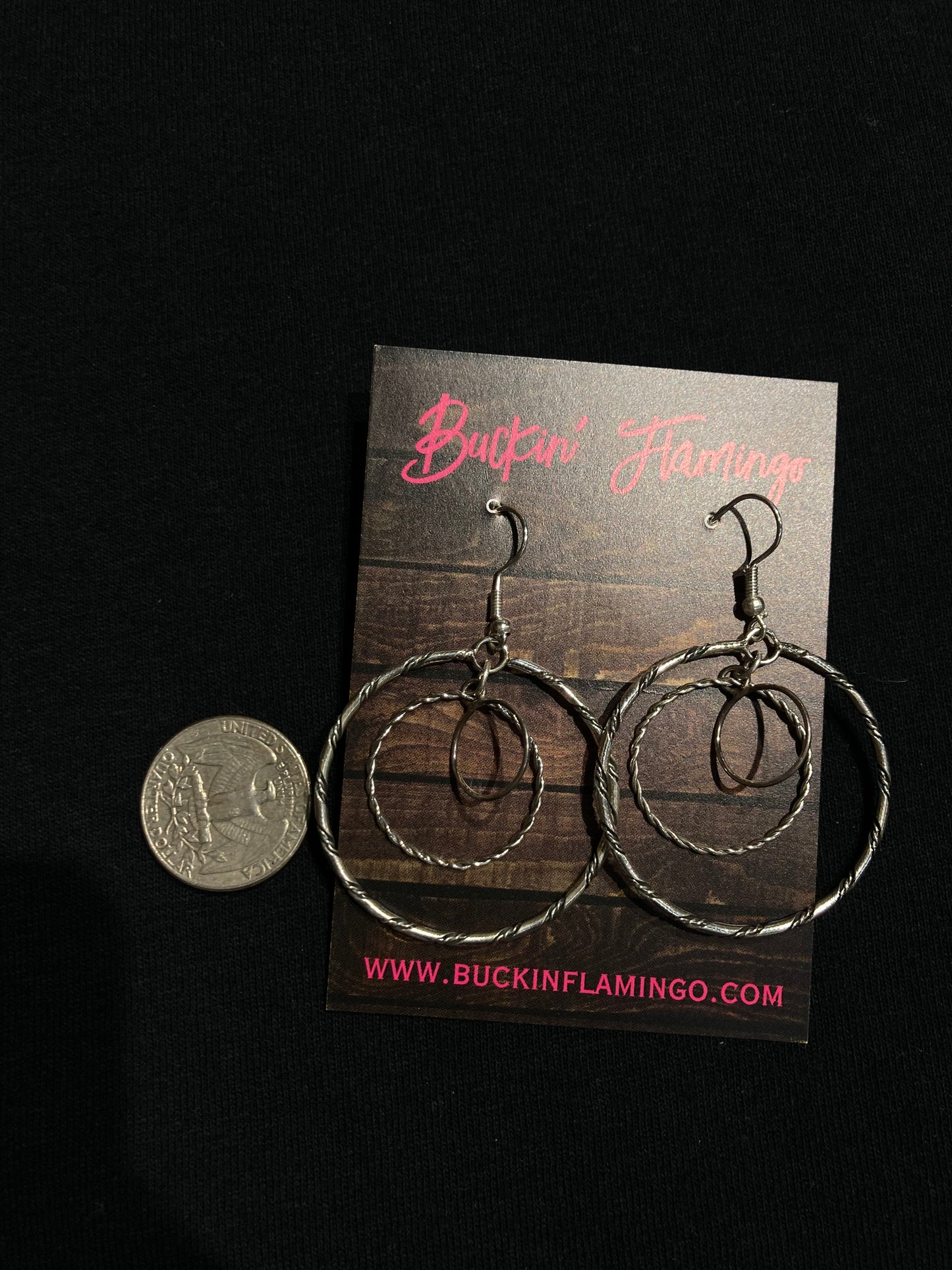 Sterling Silver 3 Hoop Dangle Earrings