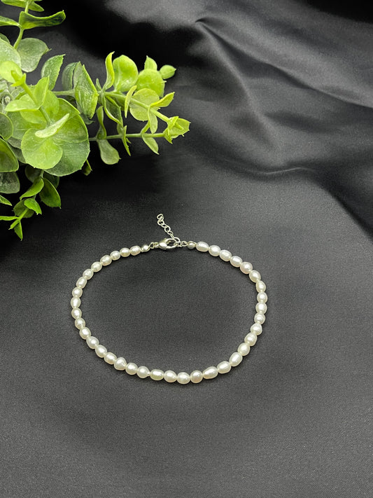 9”+1” Extender Fresh Water Pearl Anklet