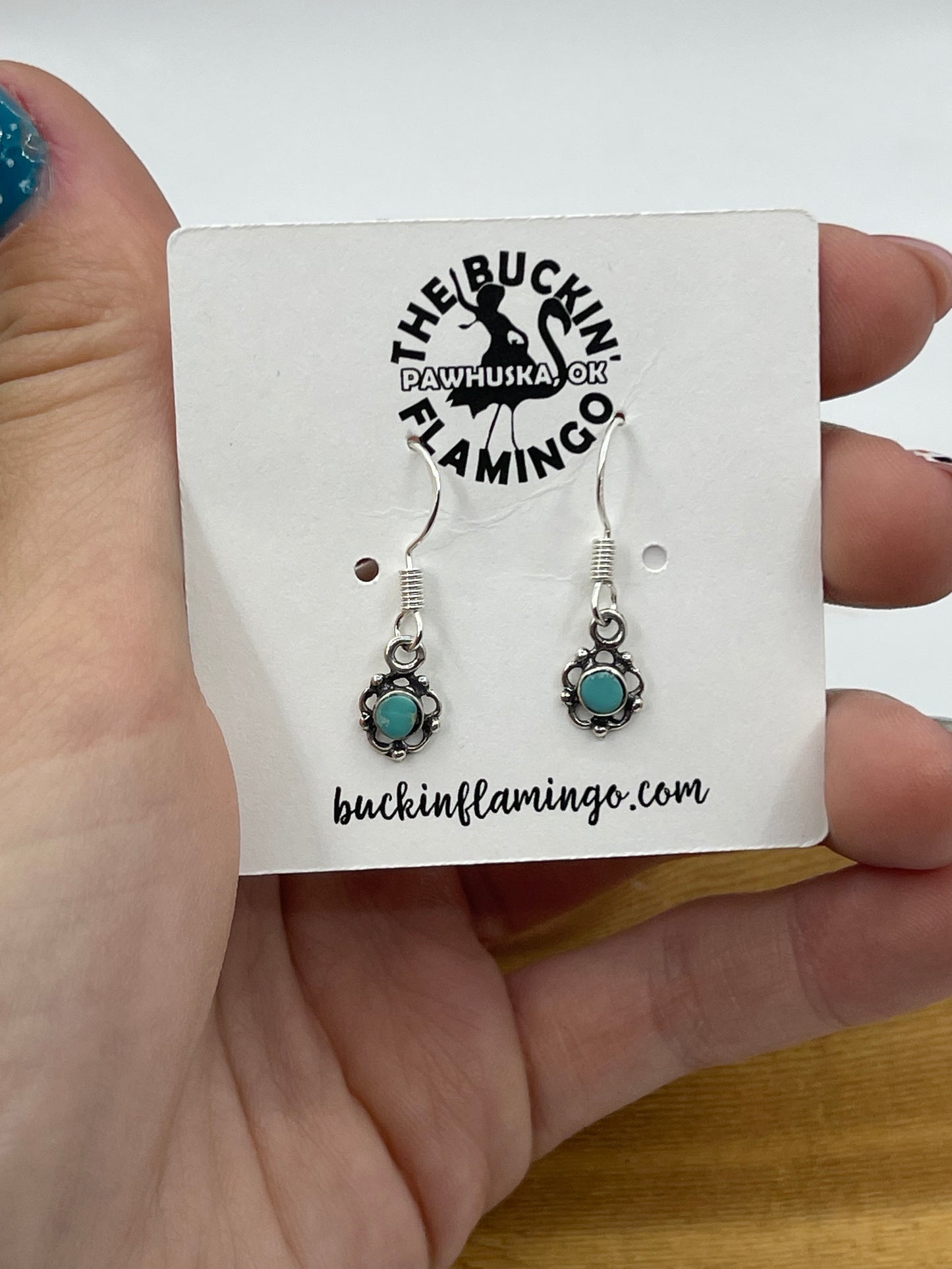 Dainty Turquoise Dangle Earrings