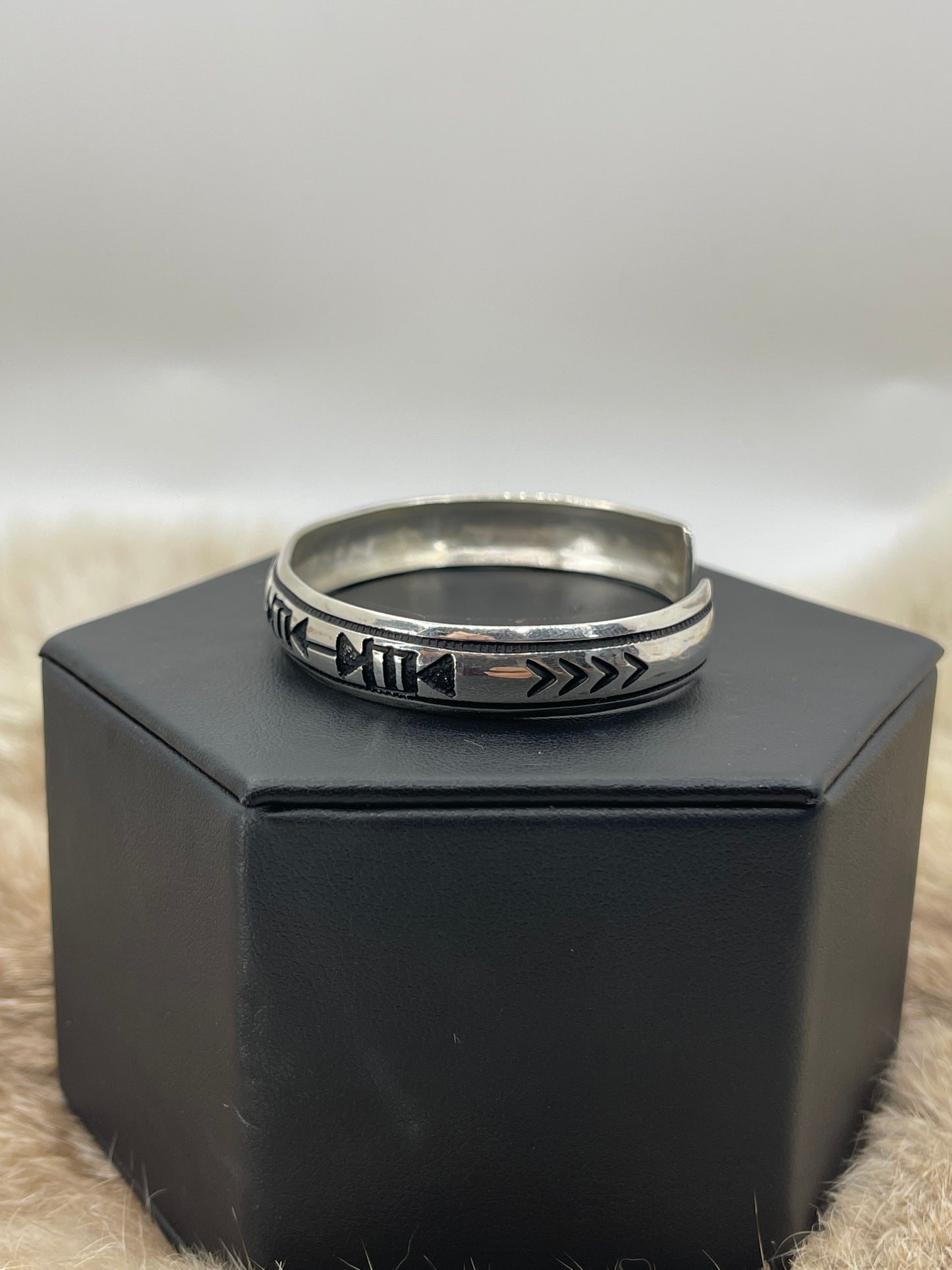 6"-7" Silver Overlay Design Stacker Band by Tommy & Rose Singer