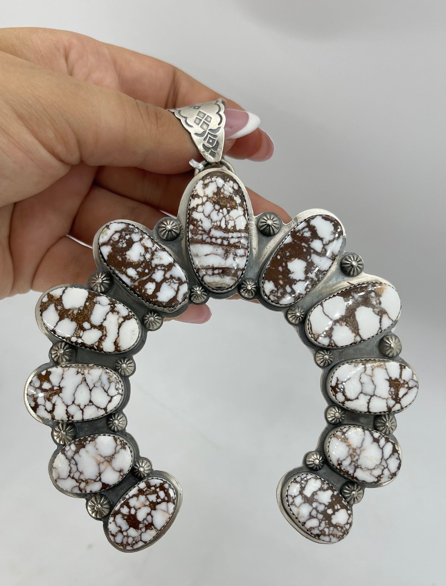 11 Stone Wild Horse Naja Pendant with a 14.2mm Bale