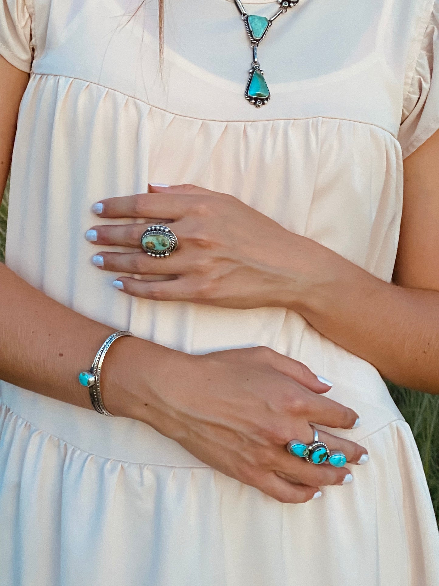 Adjustable 5.0-8.0 Sonoran Gold Turquoise Oval Ring