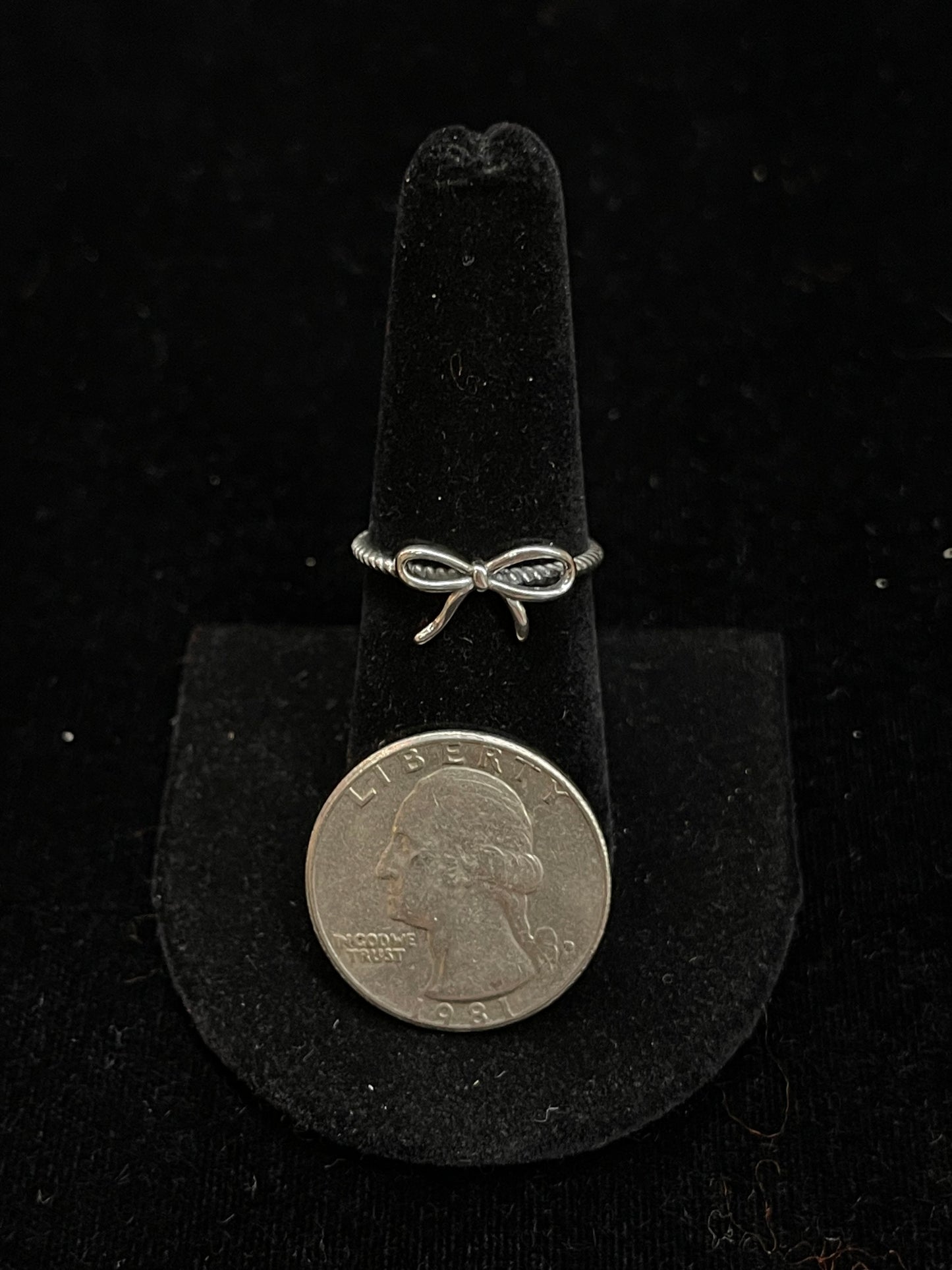 Sterling Silver Dainty Bow Ring