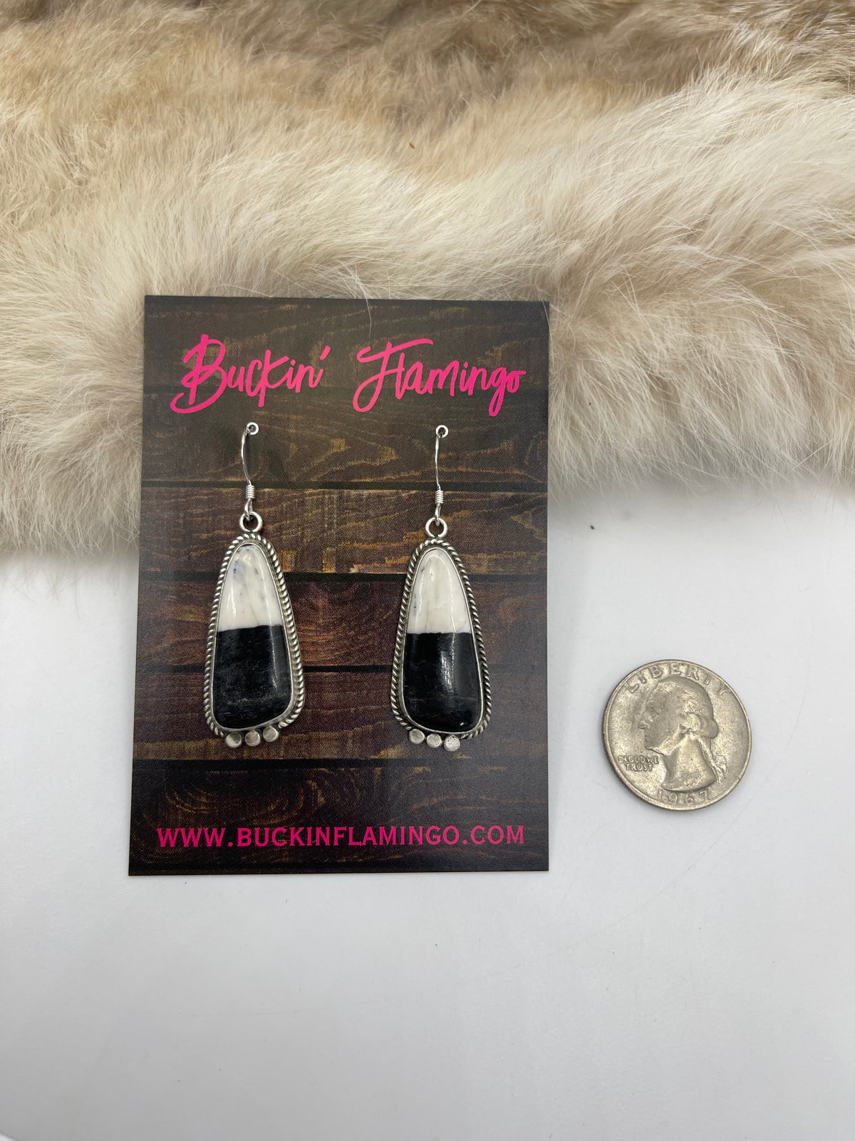 White Buffalo Earring by Sharon McCarthy, Navajo
