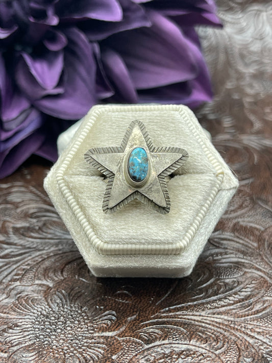 6.5 Turquoise Star Ring
