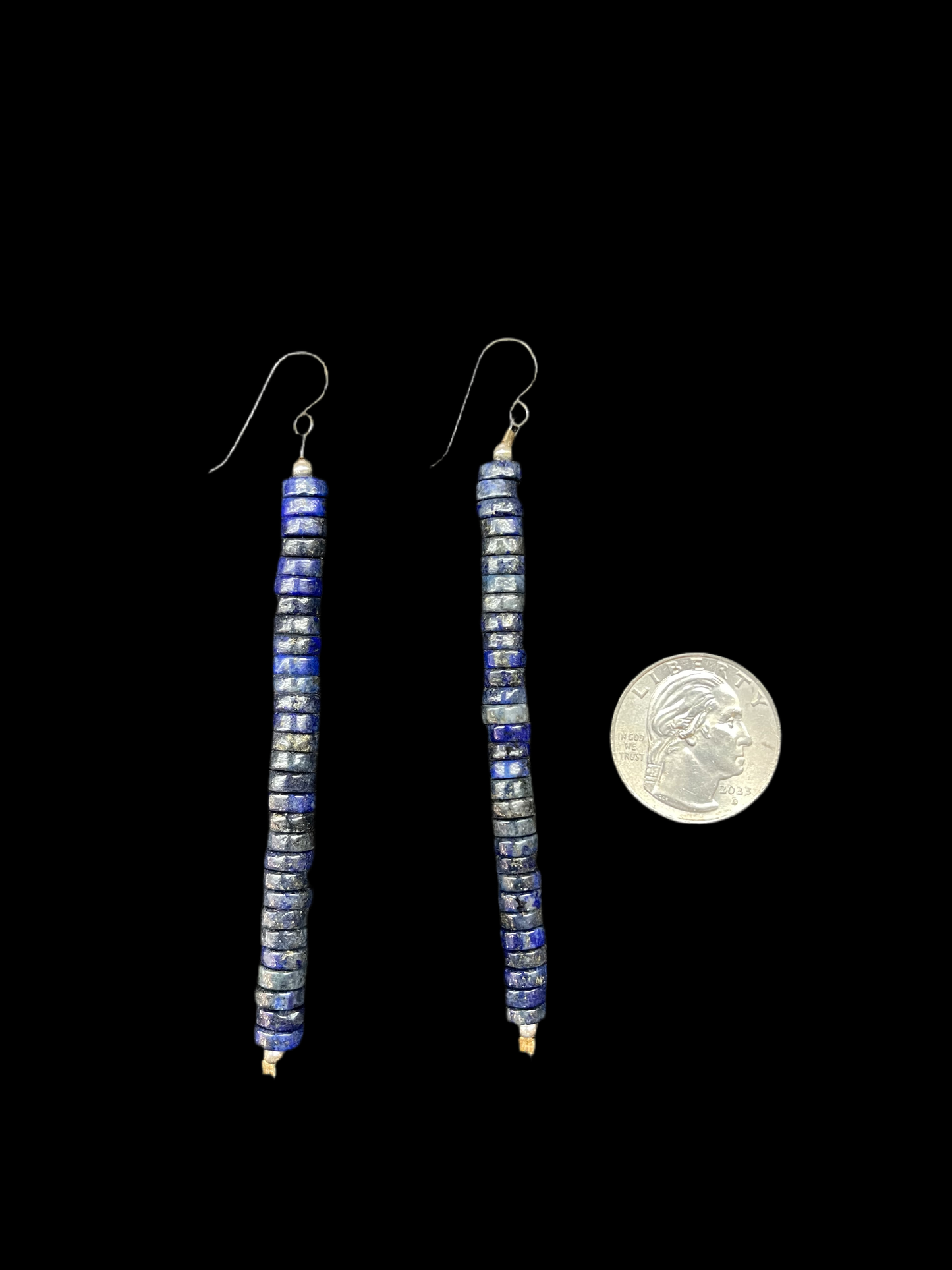 Lapis Strand Dangle Earrings