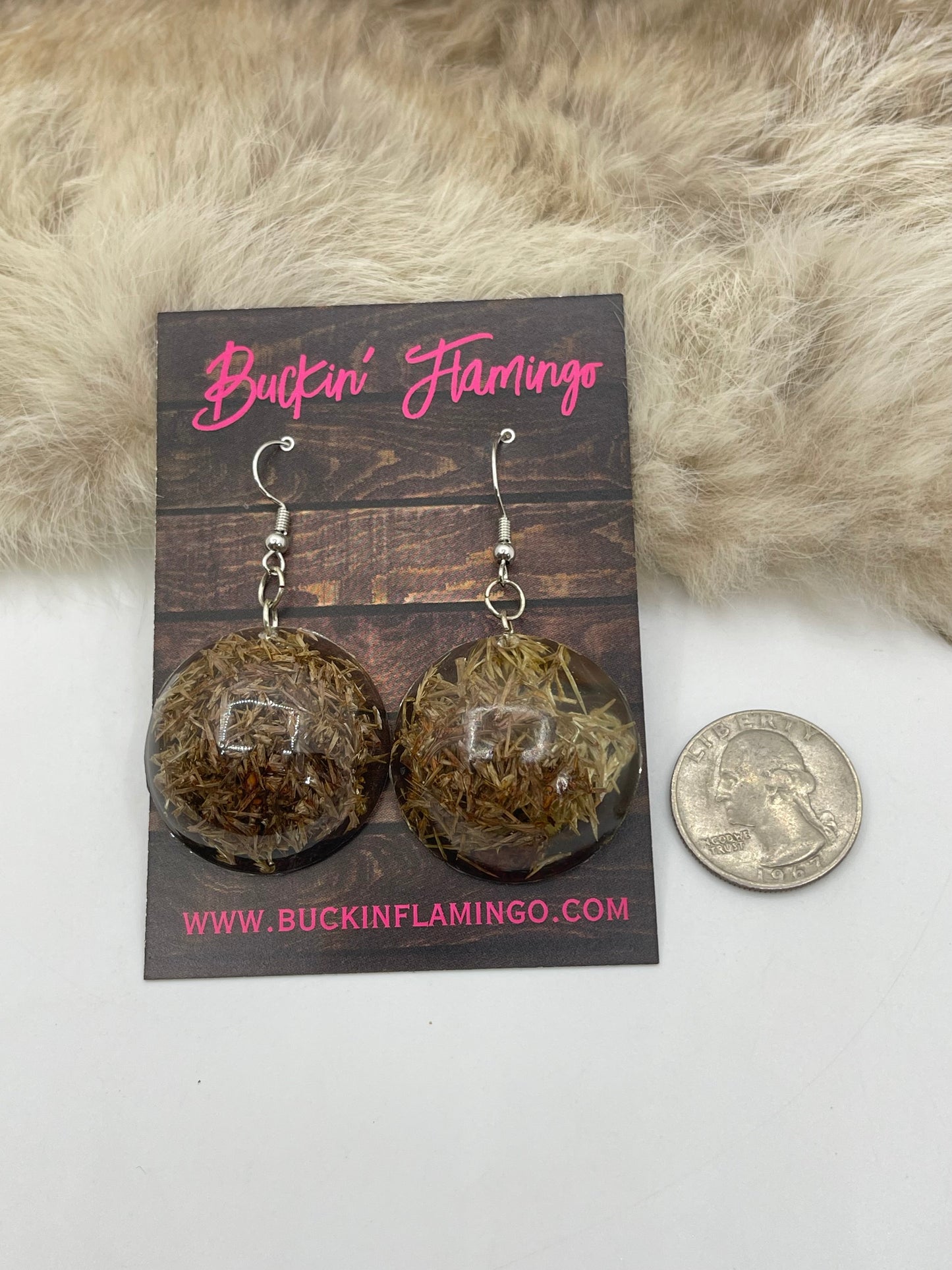 Tobacco Earrings by Ren McCulley, Creek/Seminole