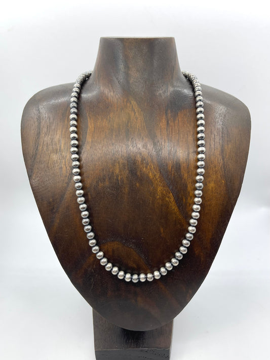 20” 6mm Handmade Navajo Strung by Louise Joe, Navajo
