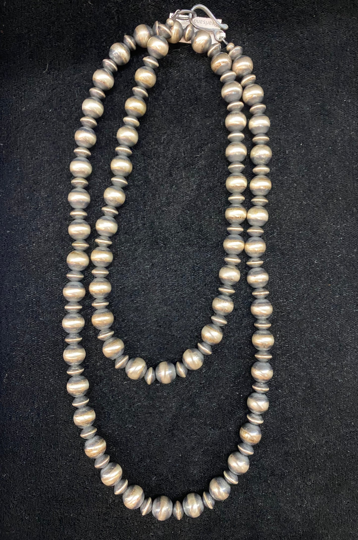 36" 10mm Navajo Pearls and 8mm Navajo Saucers