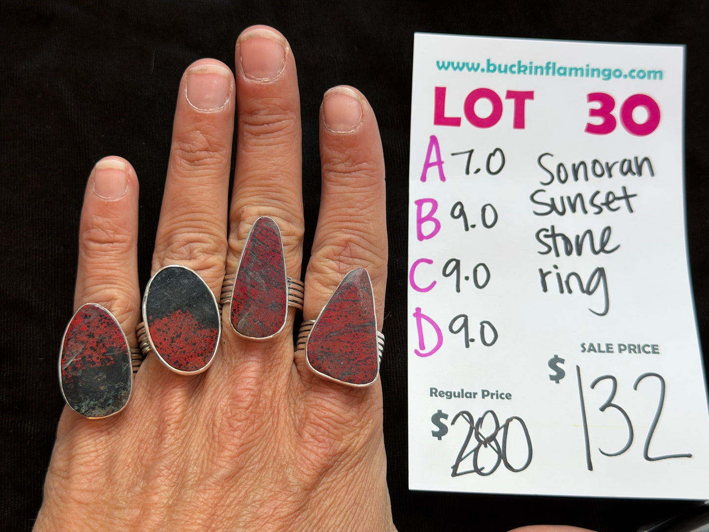 LOT 30 D 8/9 Sonoran Sunset Stone Ring