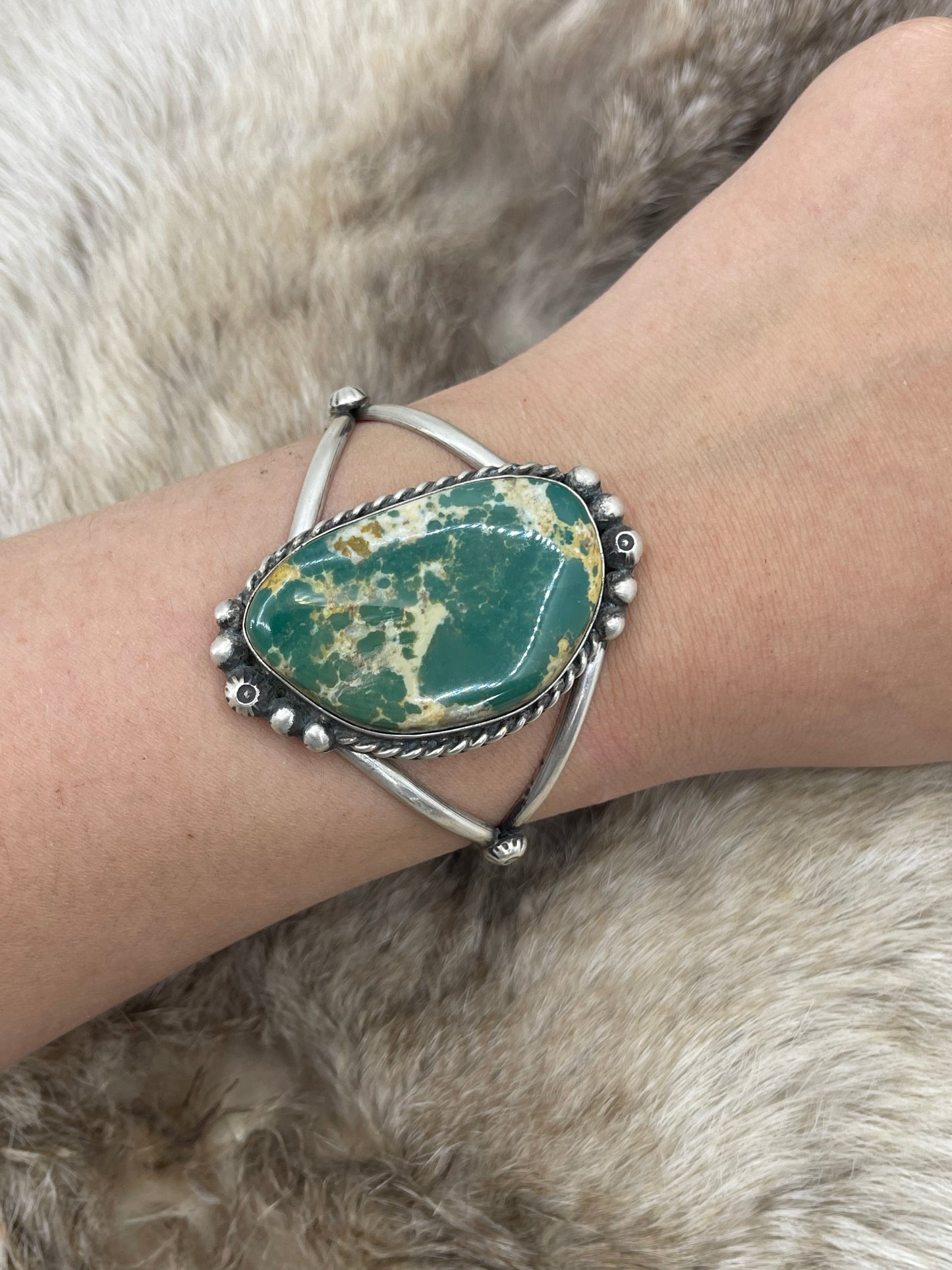 Royston Turquoise Cuff by Augustine Largo, Navajo