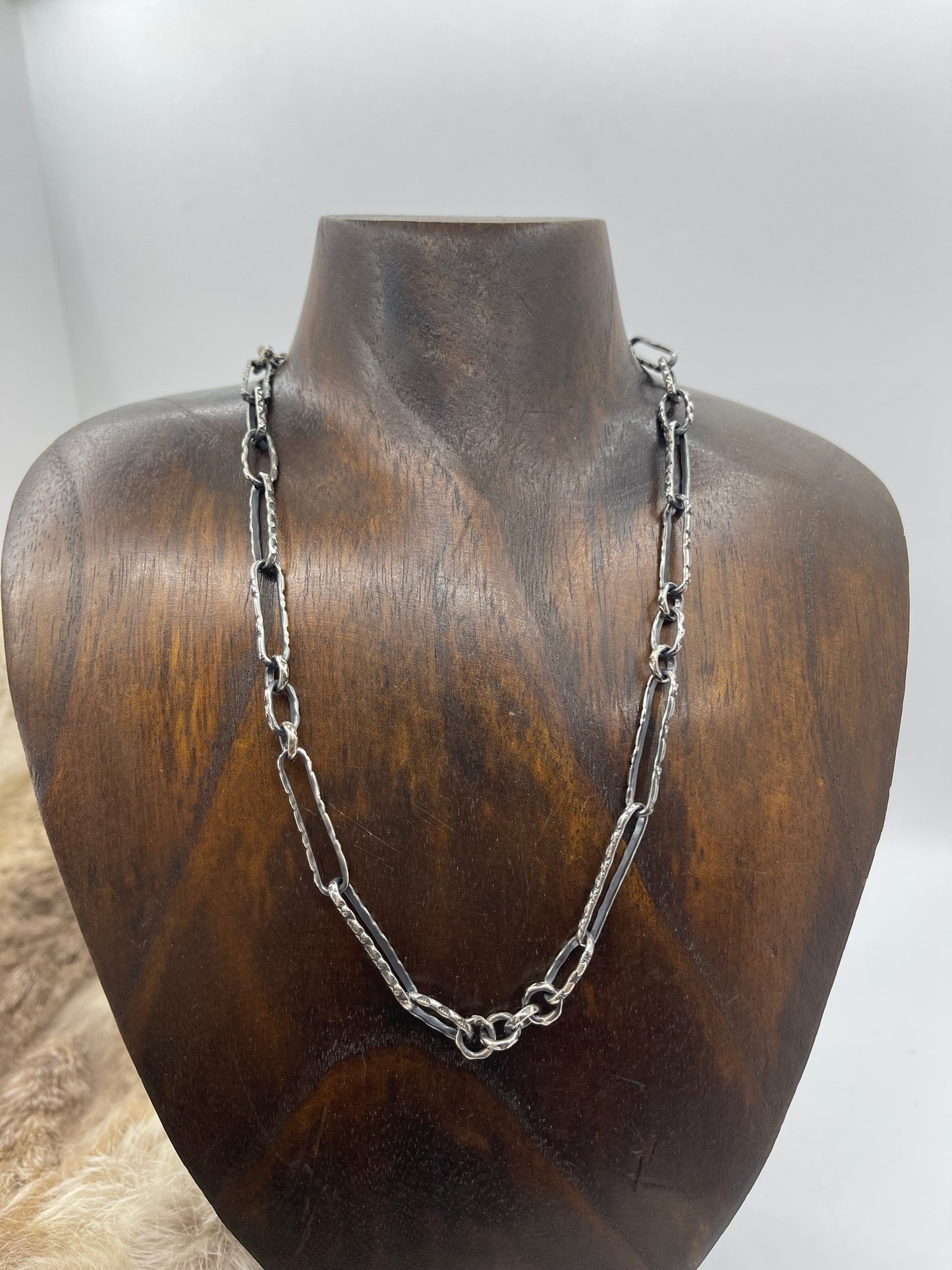 18" Handmade Paperclip Chain by Bad Bronc