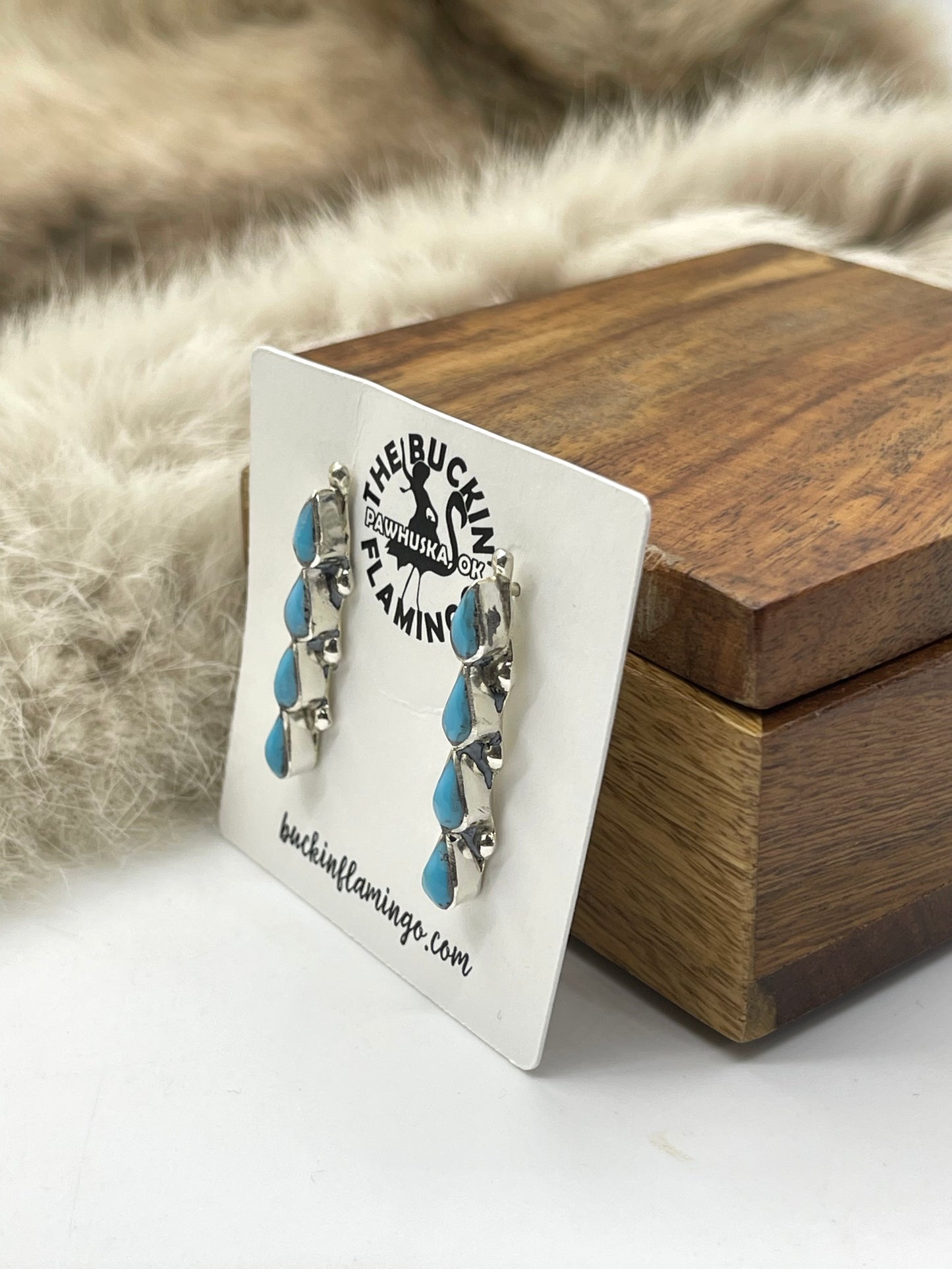 Petit Point Earrings by Pino Yunie, Zuni