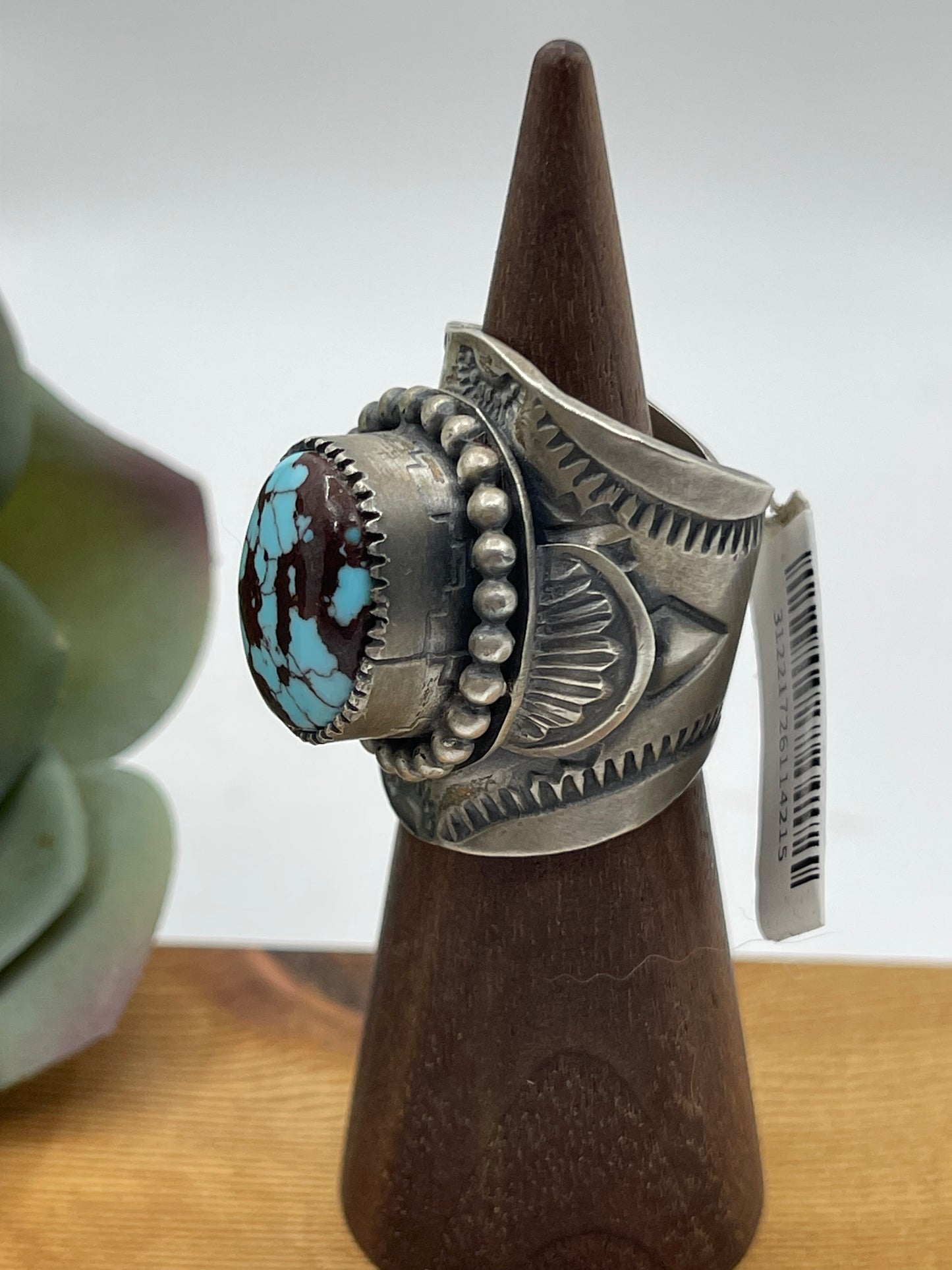 7.5 Egyptian Turquoise Ring by Boyd Ashley, Navajo