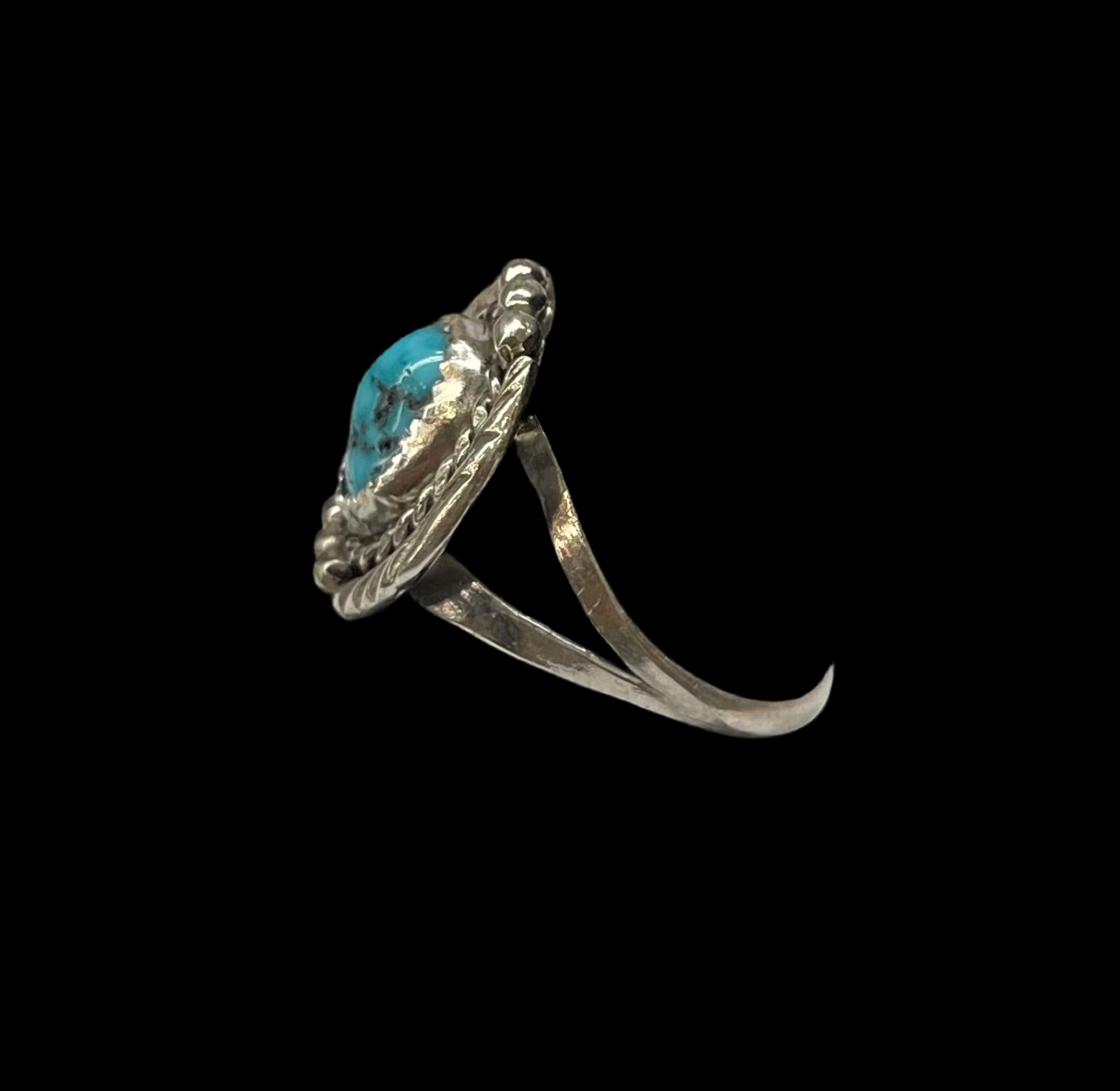 Turquoise Ring by Running Bear, Navajo