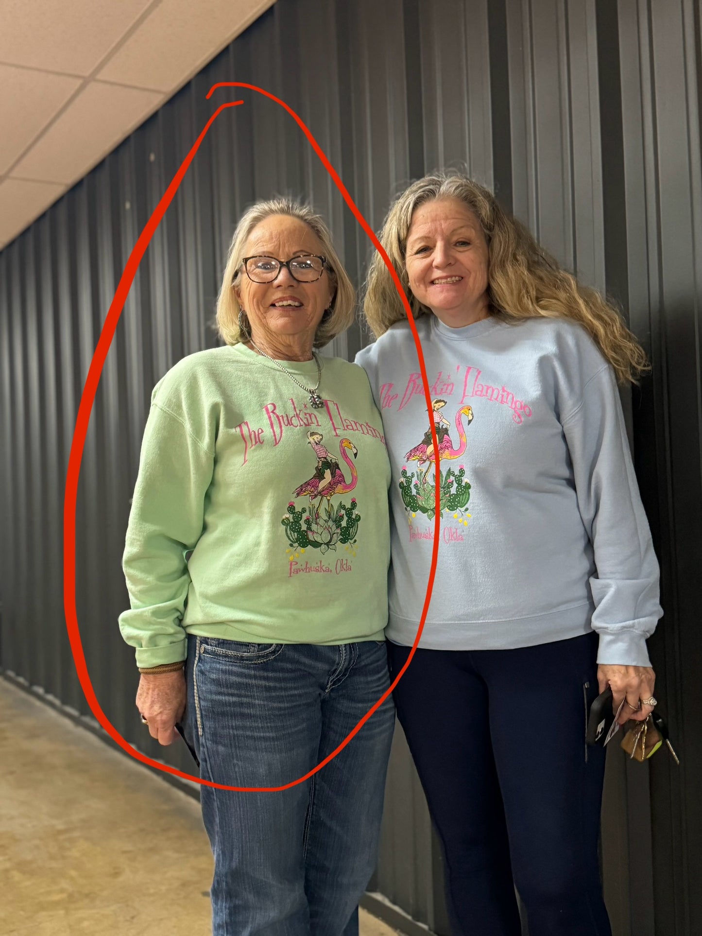 Mint Buckin' Flamingo Logo Hoodie