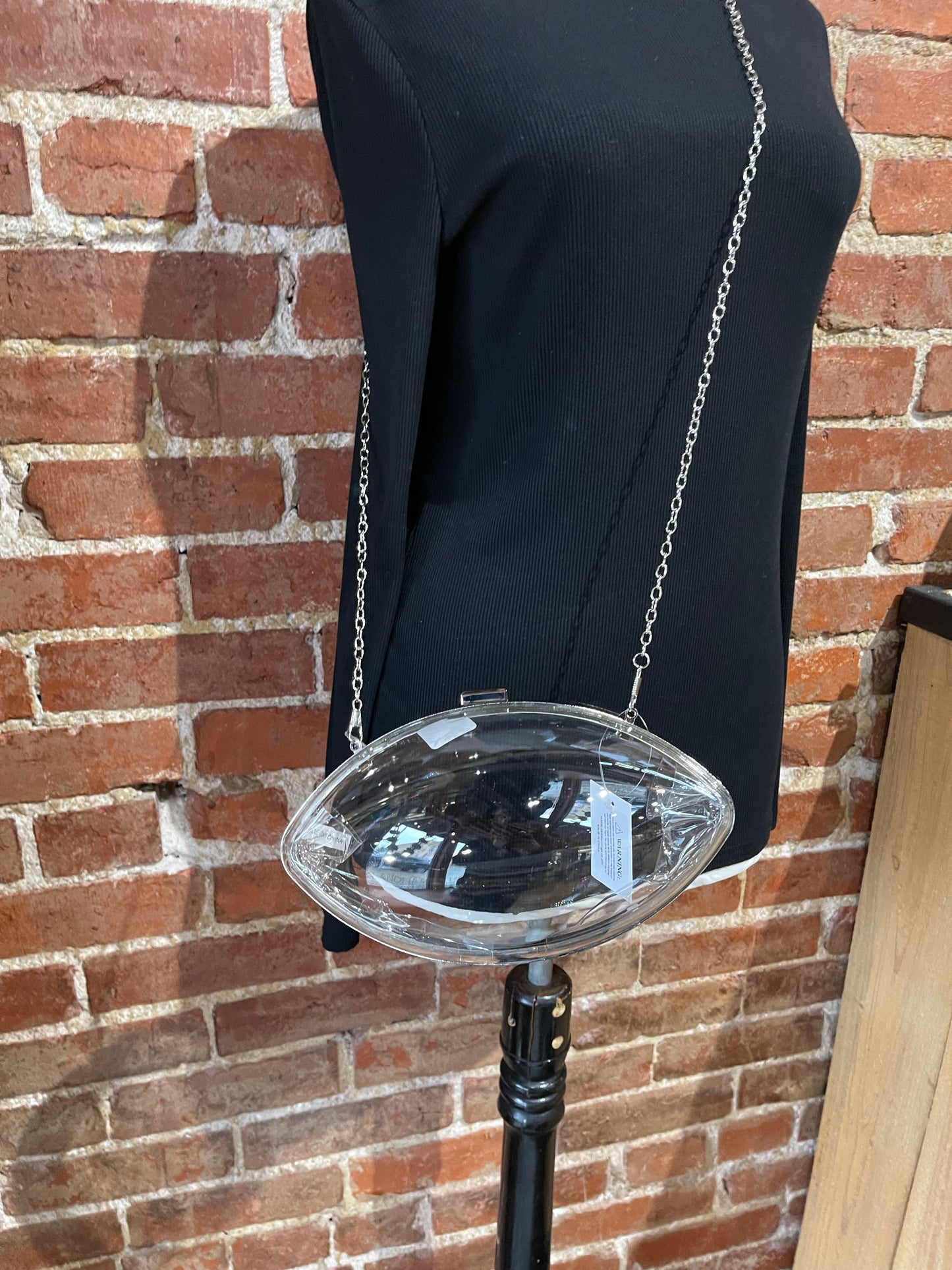 Clear Football Clutch Purse