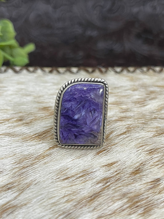 7.0 Charoite Ring