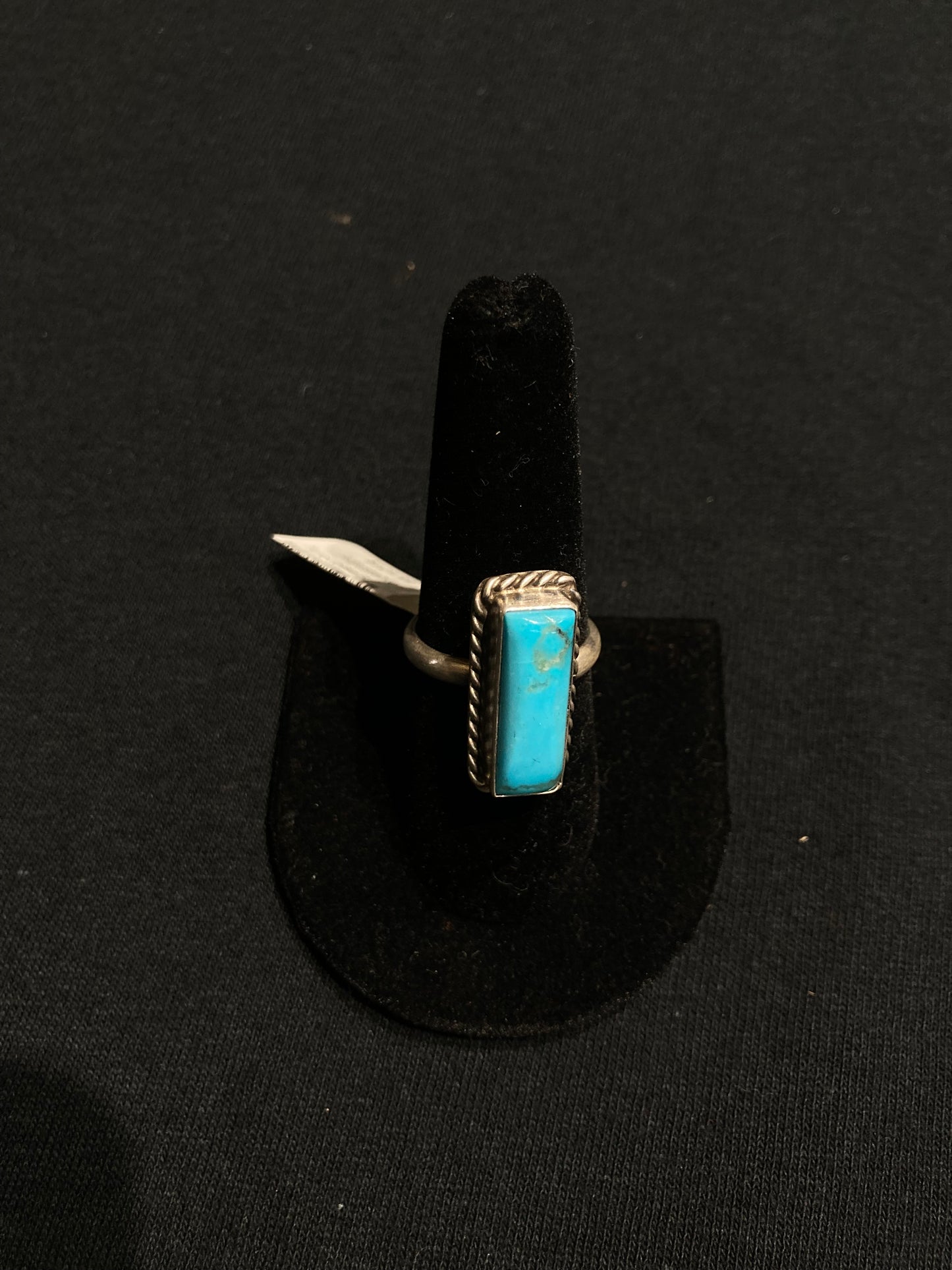 Adjustable Turquoise Bar Ring by Augustine Largo, Navajo