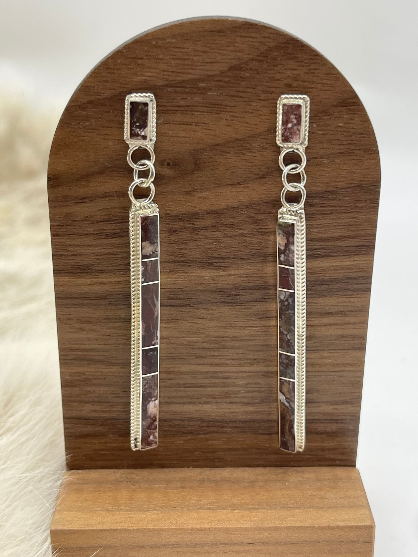3" Wild Horse Earrings by Ricky T. Booqua, Zuni