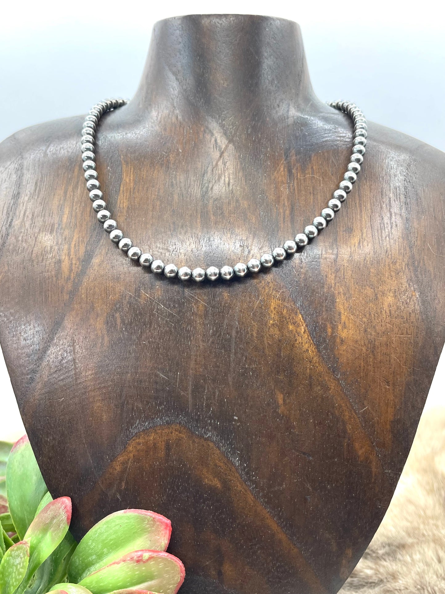 15" 5mm Navajo Style Pearls