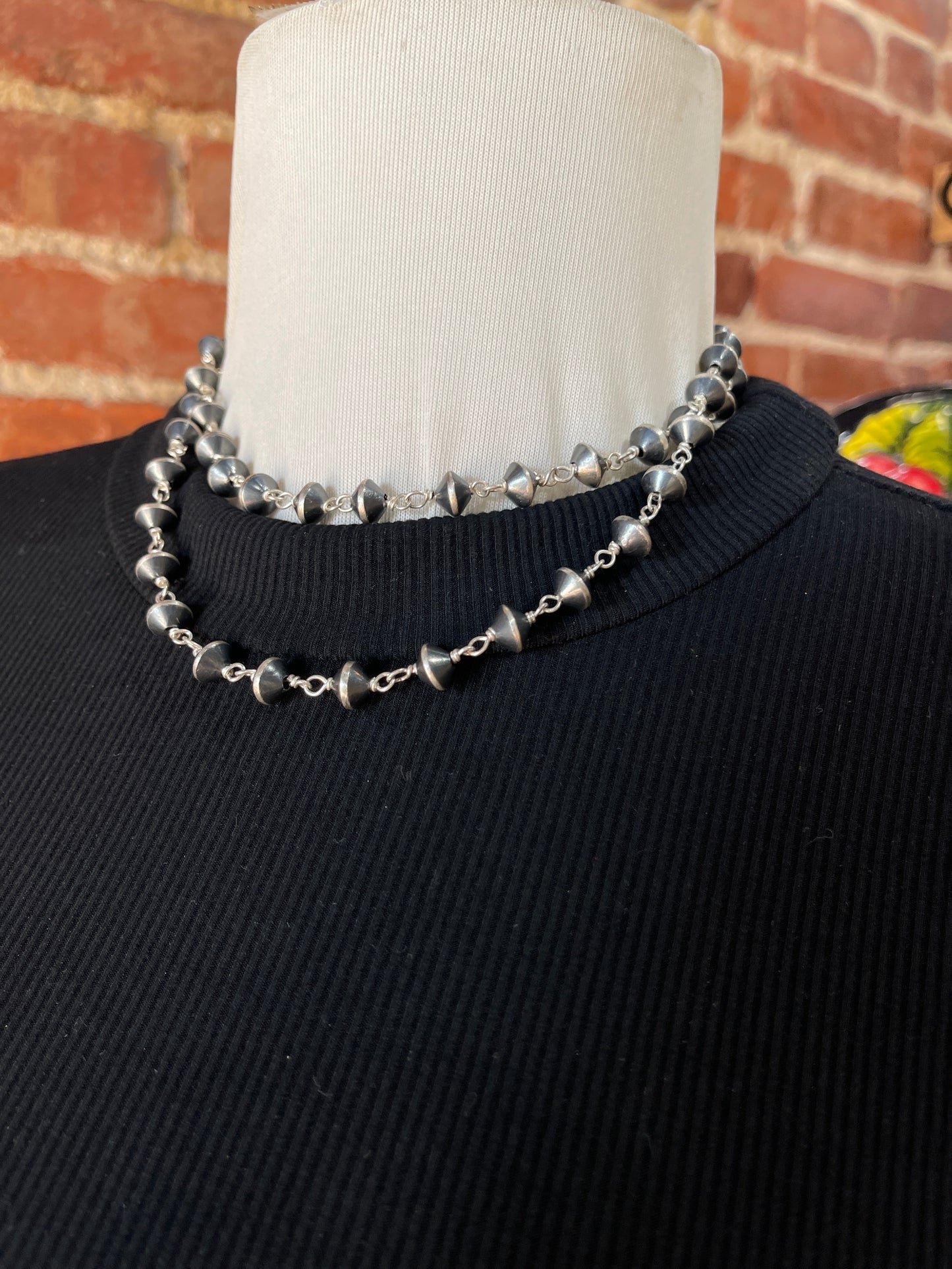 30" Navajo Style 8mm Rosary Pearls