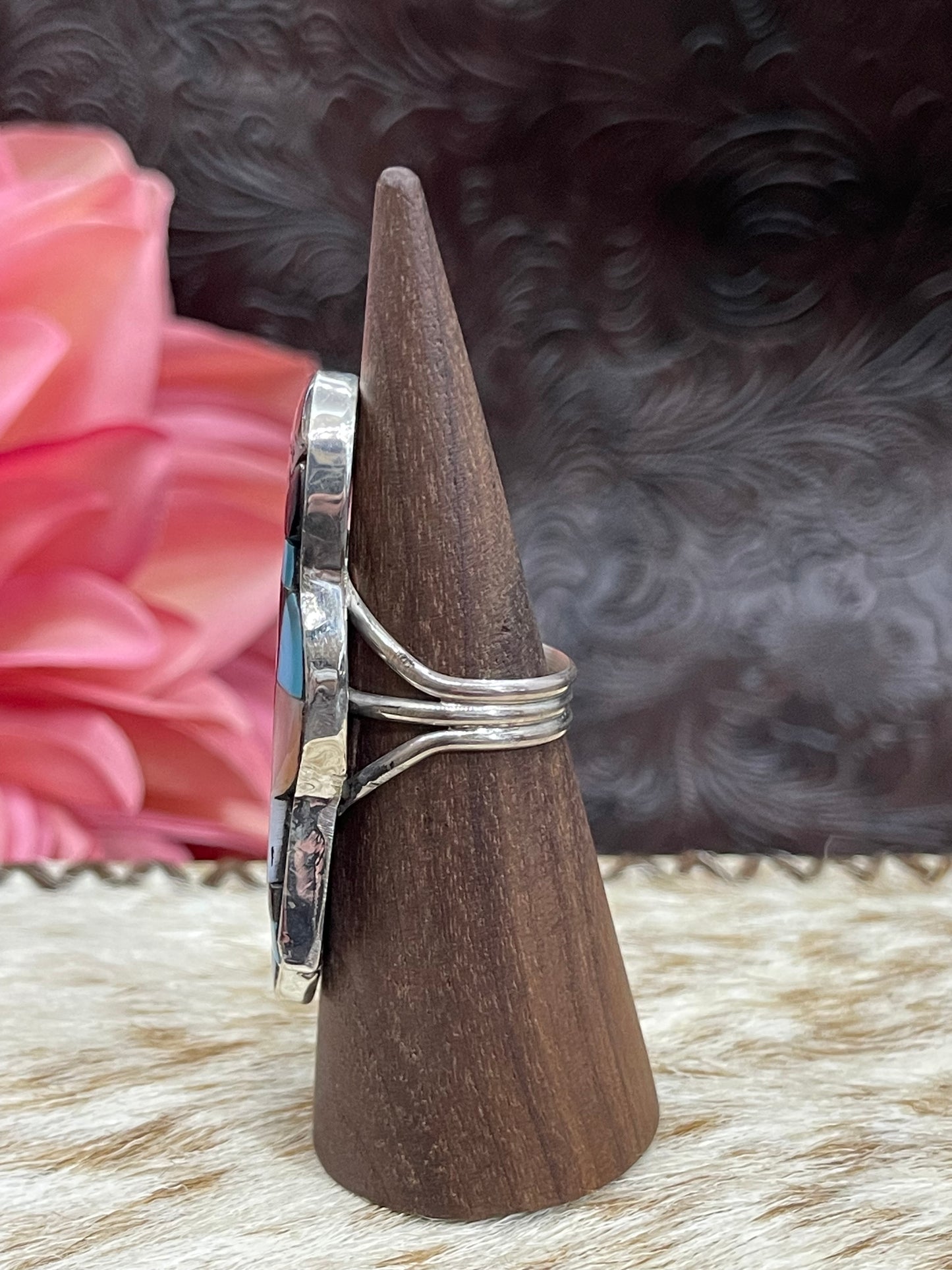 9.0 Zuni Maiden Ring by Joyce Waseta, Zuni