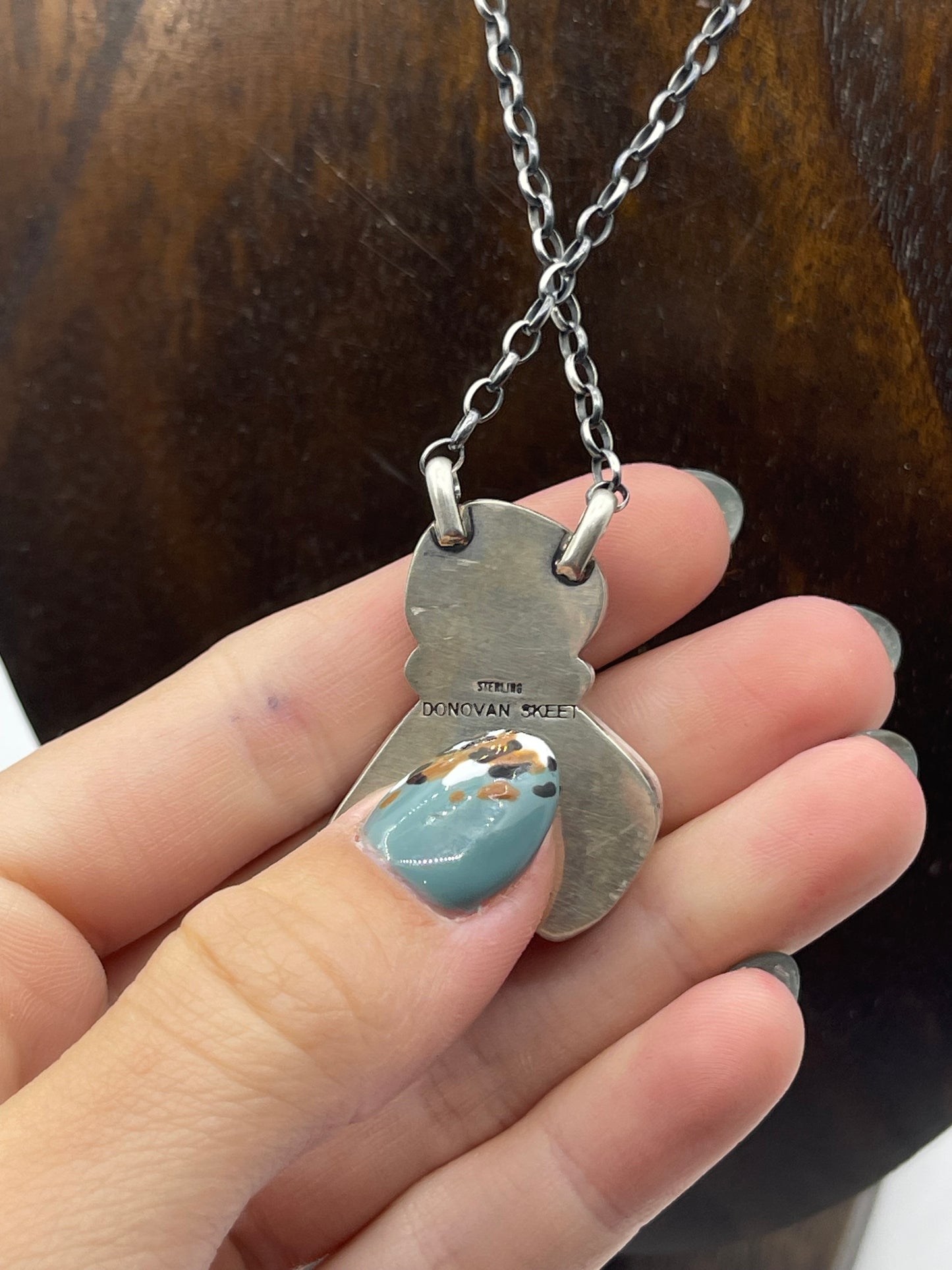 16" White Buffalo, Turquoise, and Orange Spiny Oyster Necklace by Donovan Skeets, Navajo