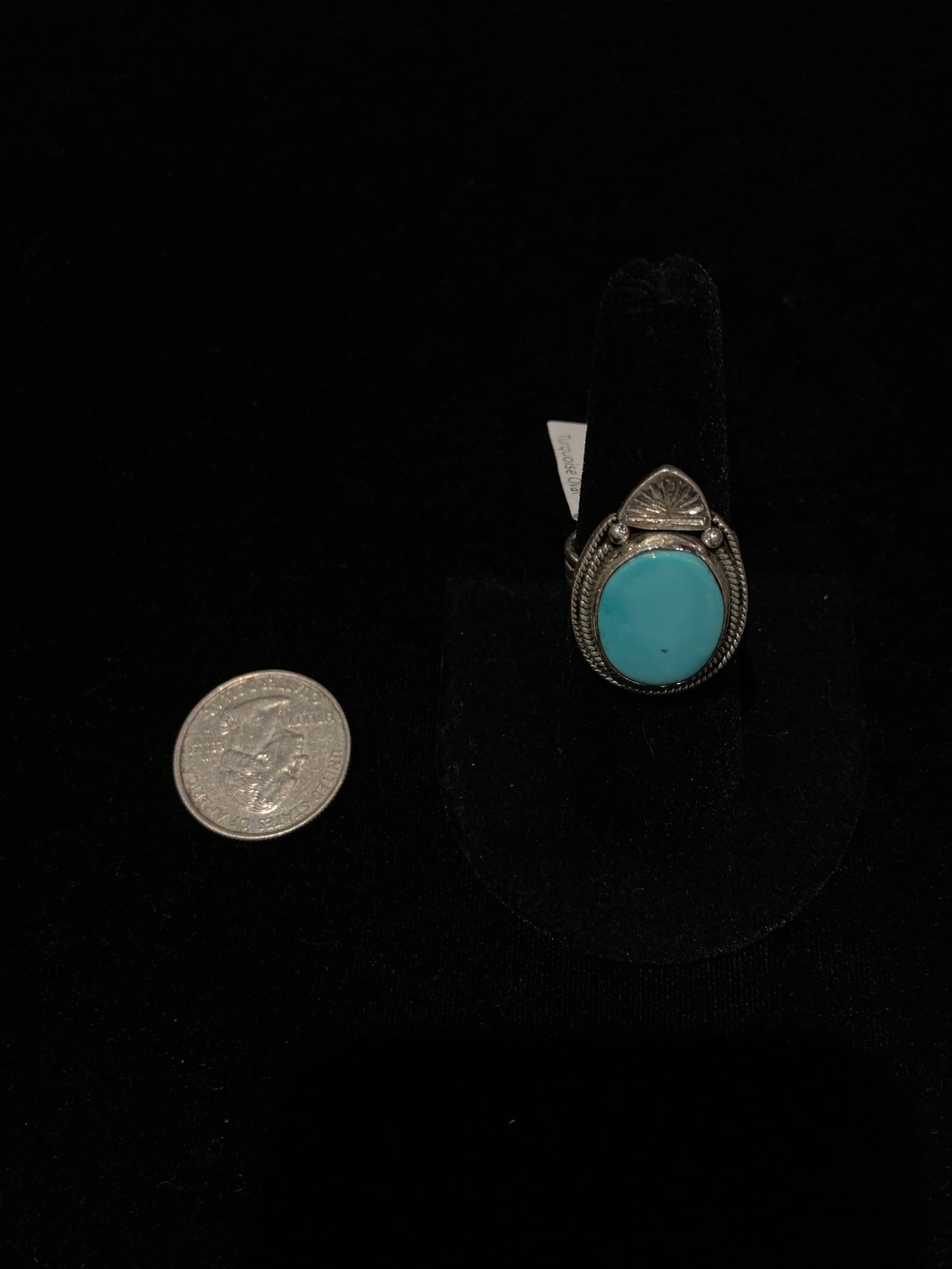 7.0 Kingman Turquoise Oval Ring