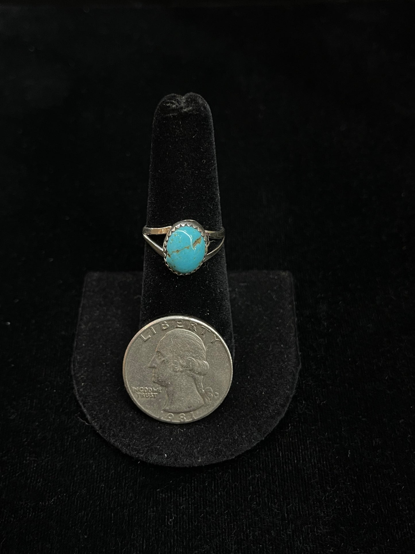 6.0 Turquoise Ring by Letricia Largo, Navajo