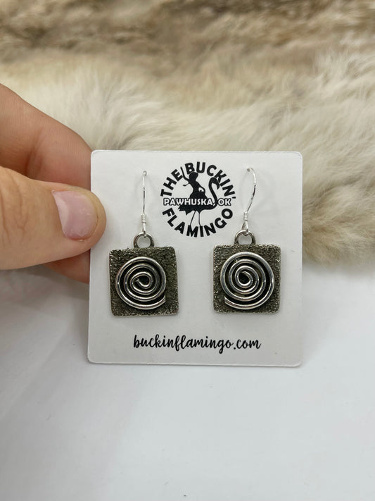 Spiral Hook Earrings by Alex Sanchez, Navajo