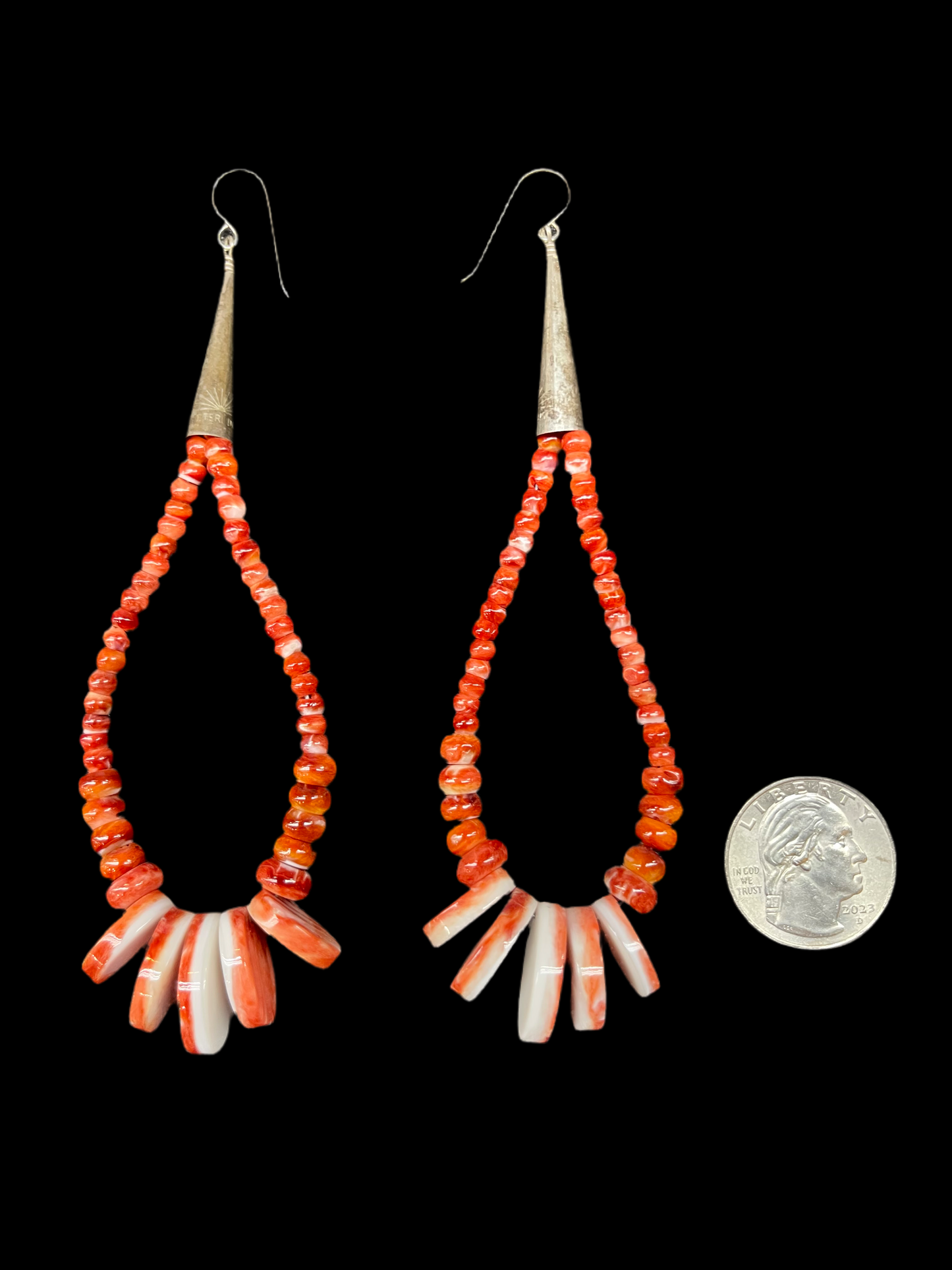 Spiny Oyster Shell Hook Earrings