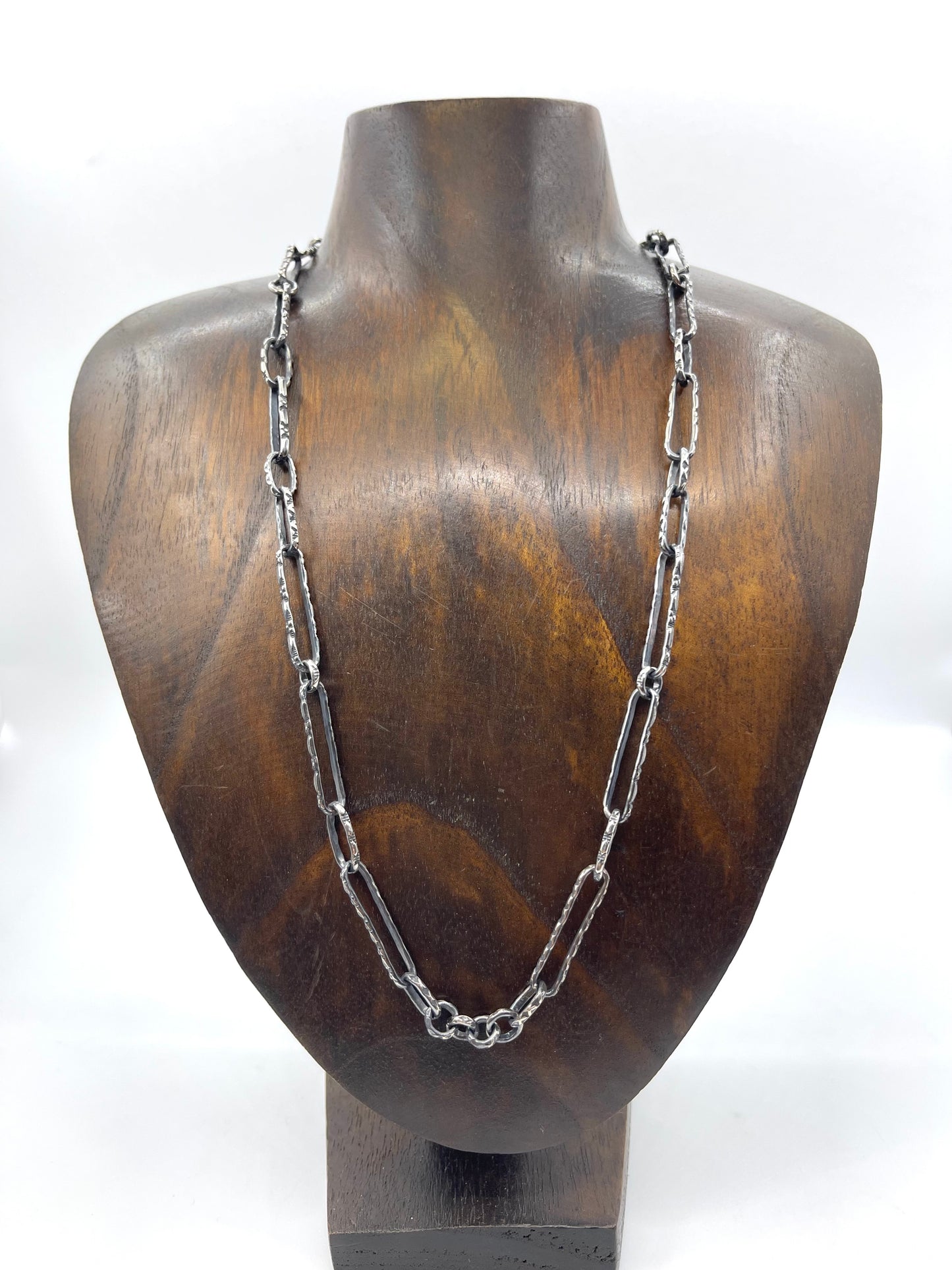 21.5” Handmade Paperclip Chain by Bad Bronc, Navajo