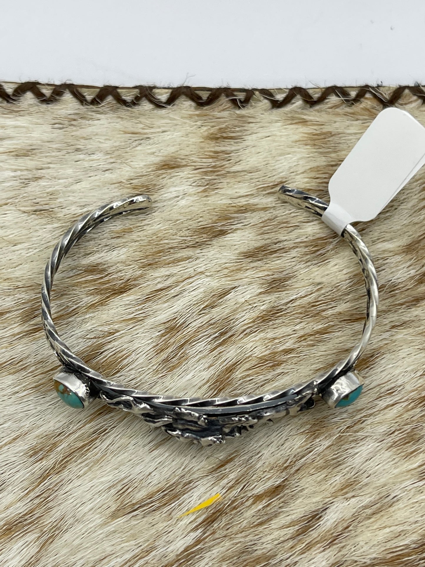 5.5”- 7” Turquoise Horse Cuff by Bobby Platero, Navajo