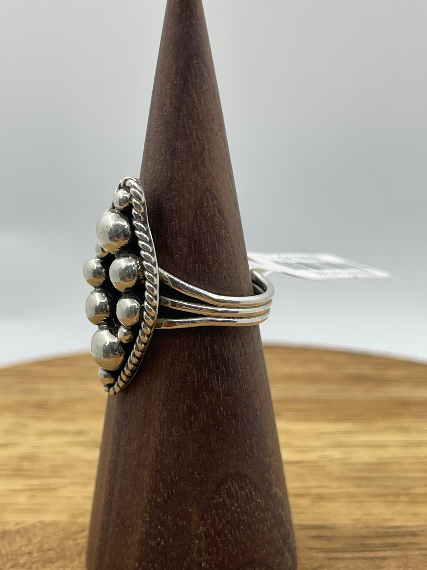 7.0 Silver Bubble Dot Ring by Jimmy Garcia, Navajo