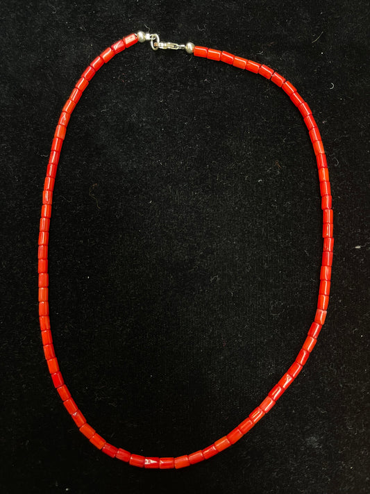 18" Red Coral Necklace