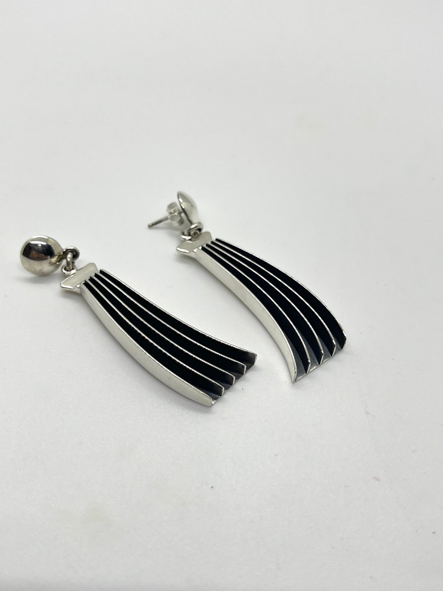 Post and Dangle Earrings by James Bahe, Navajo