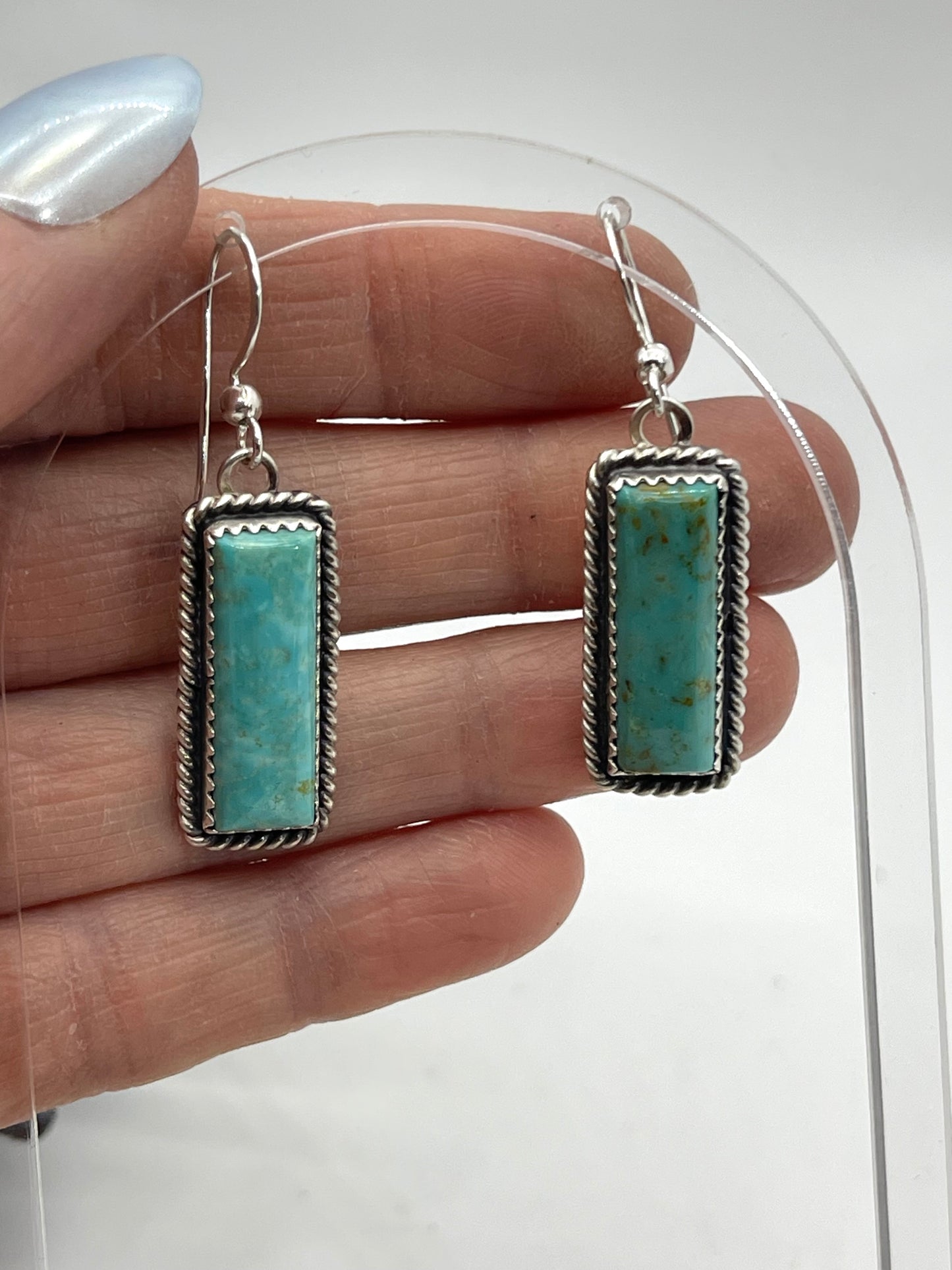 Kingman Turquoise Bar Earring