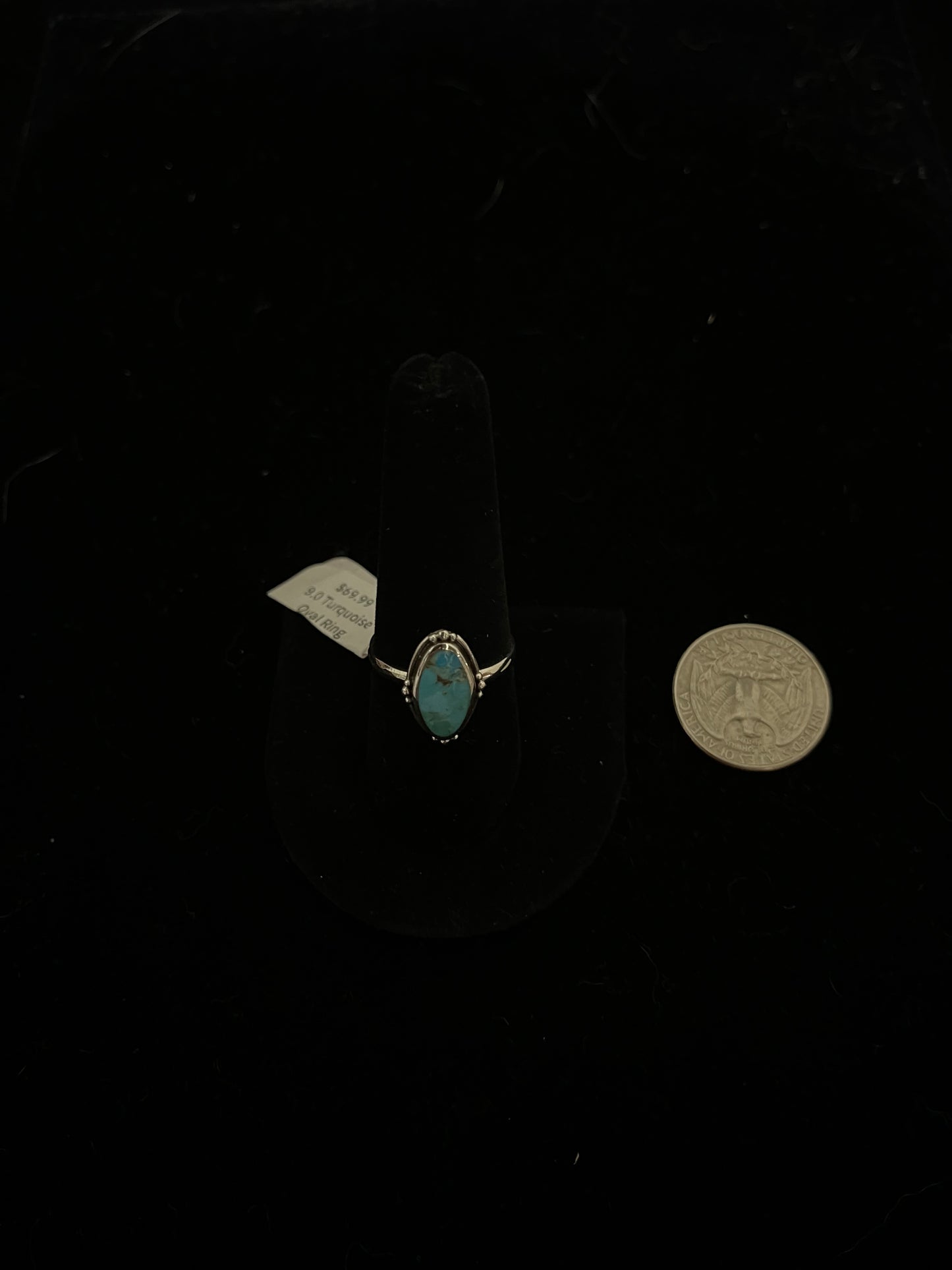 10.0 Turquoise Oval Ring