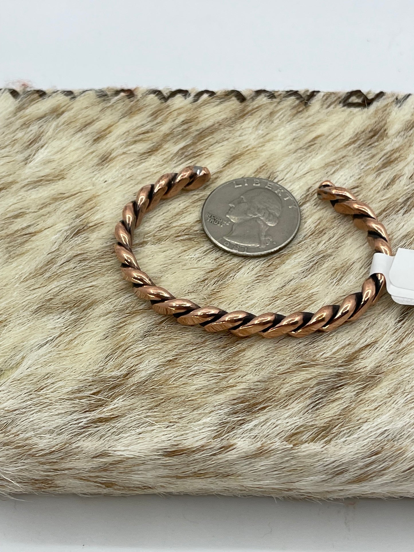 Twisted Copper Wire Cuff by Elaine Tahe, Navajo