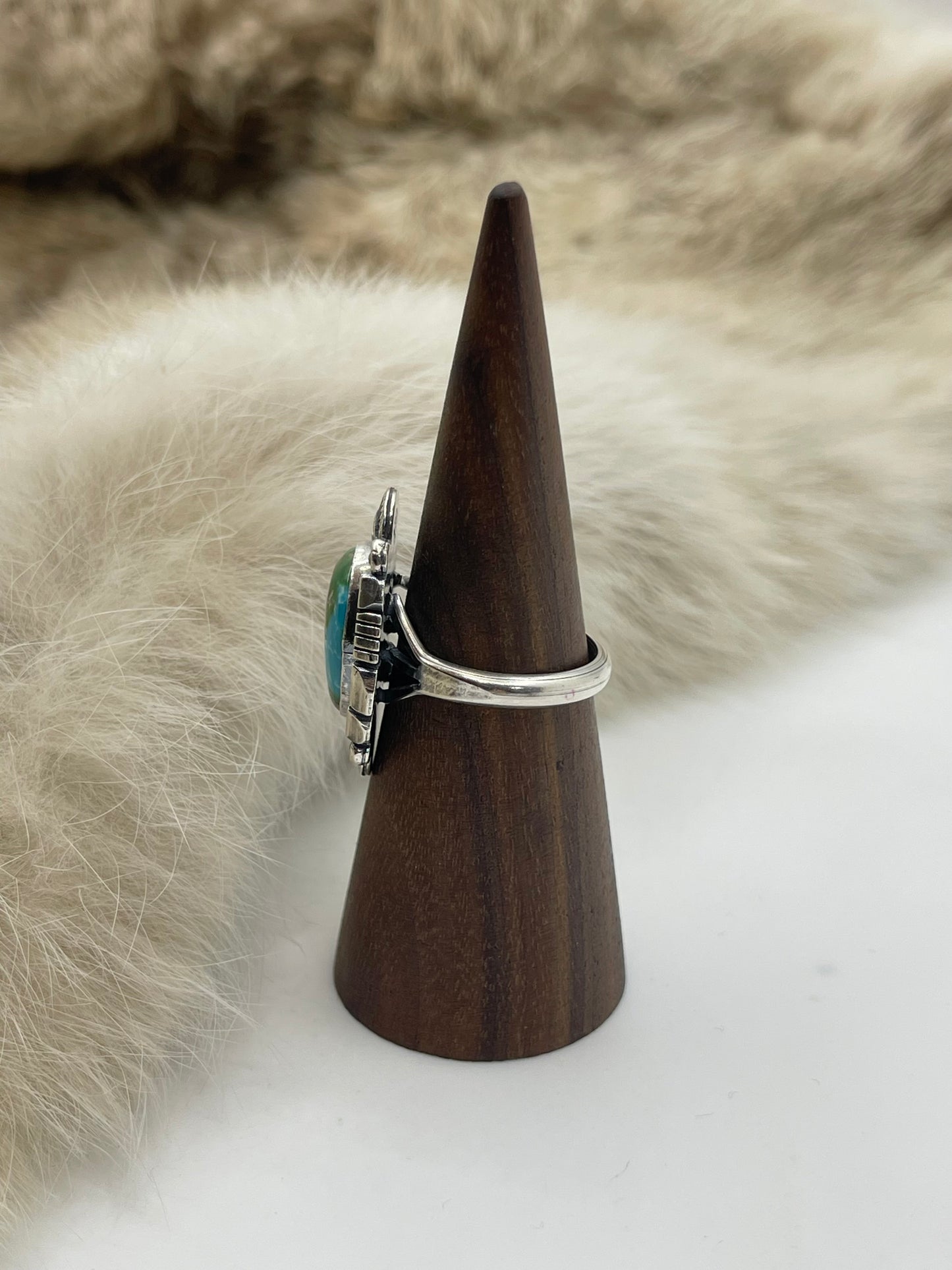 9.0 Sonoran Gold Turquoise Ring by Daniel Benally, Navajo