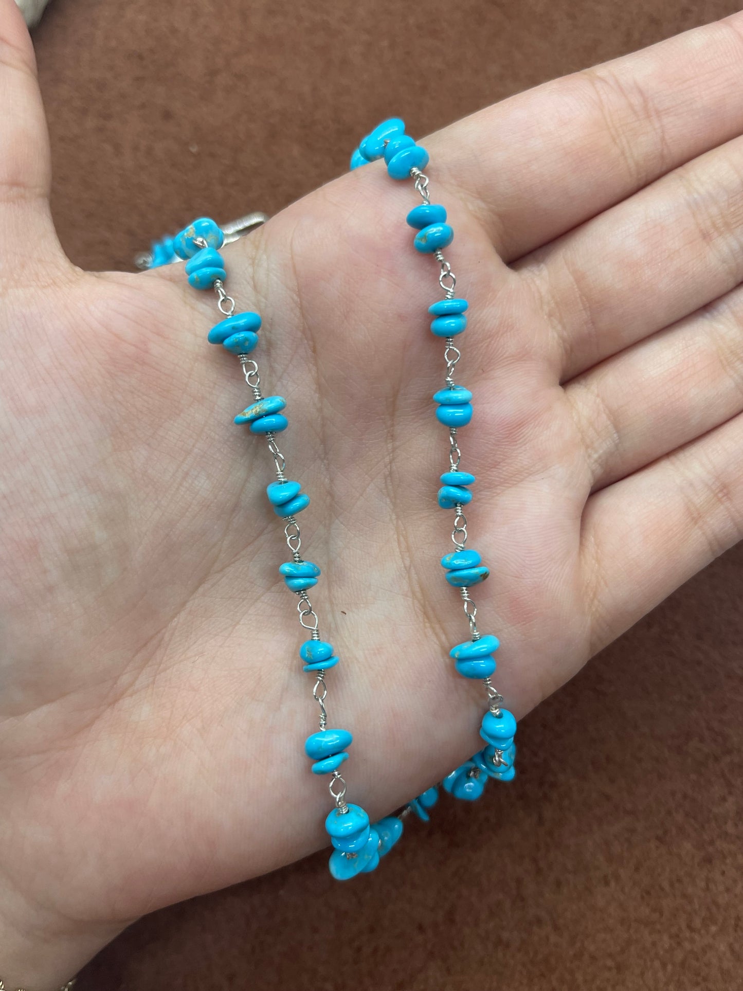 16" Sleeping Beauty Turquoise Necklace